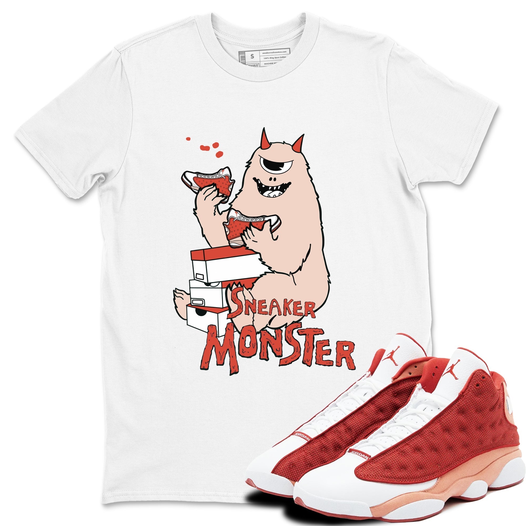 snkmatch Monster snkmatch Tees - Air Jordan 13 Dune Red
