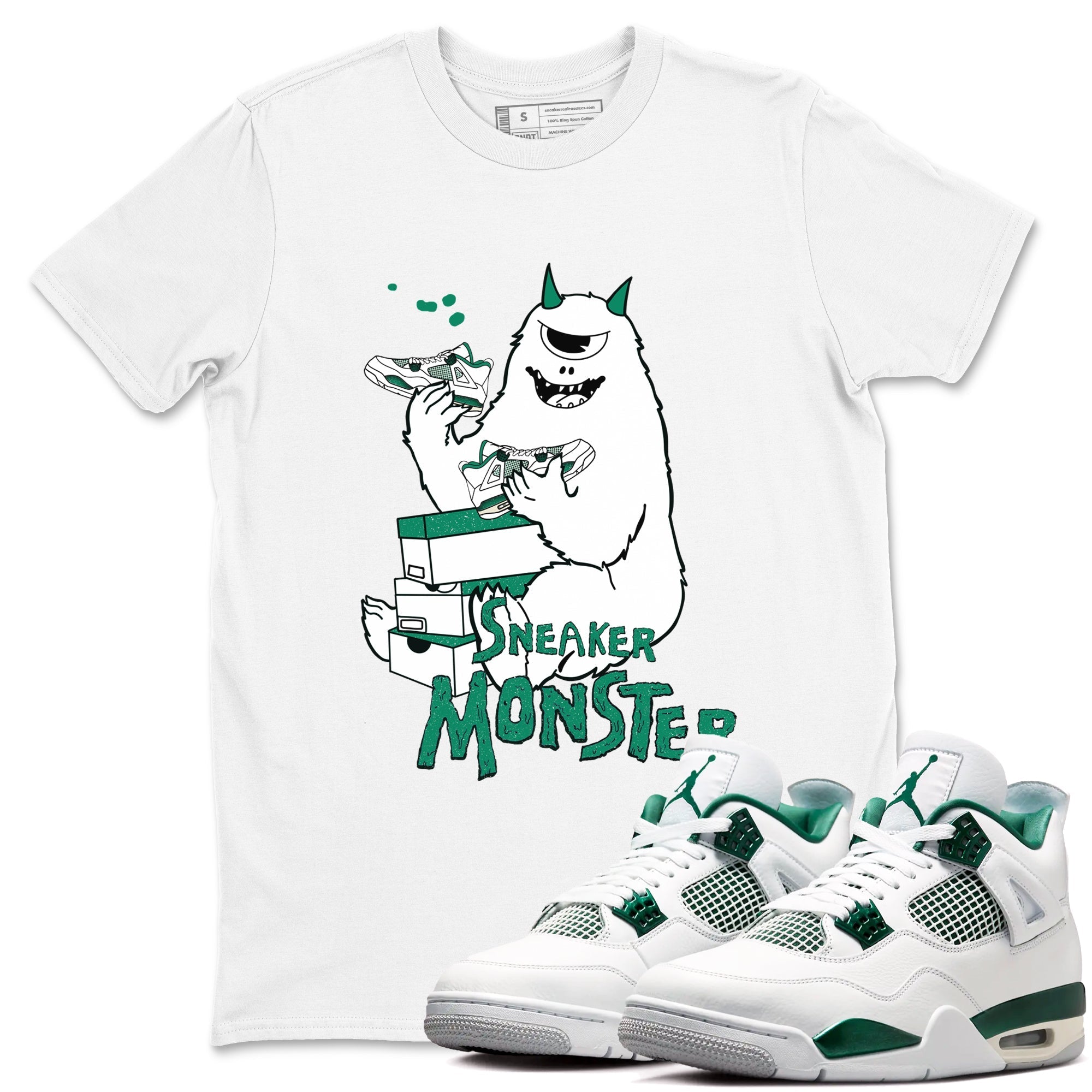 snkmatch Monster snkmatch Tees - Air Jordan 4 Oxidized Green