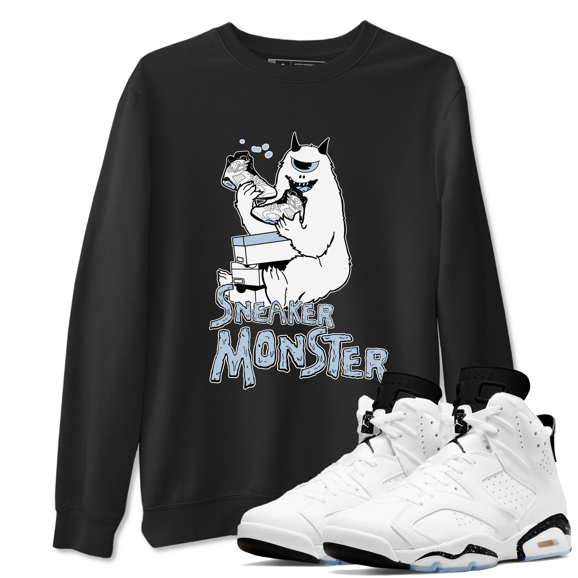 snkmatch Monster snkmatch Tees - Air Jordan 6 White Black