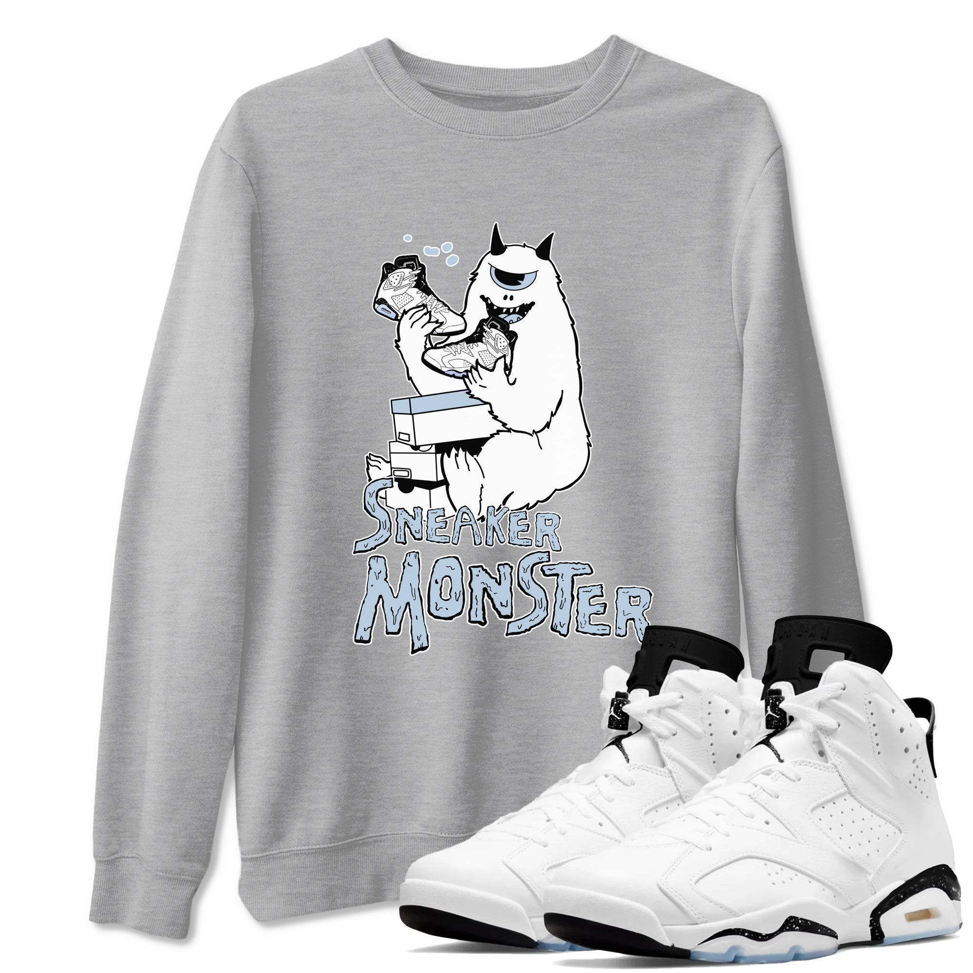 snkmatch Monster snkmatch Tees - Air Jordan 6 White Black