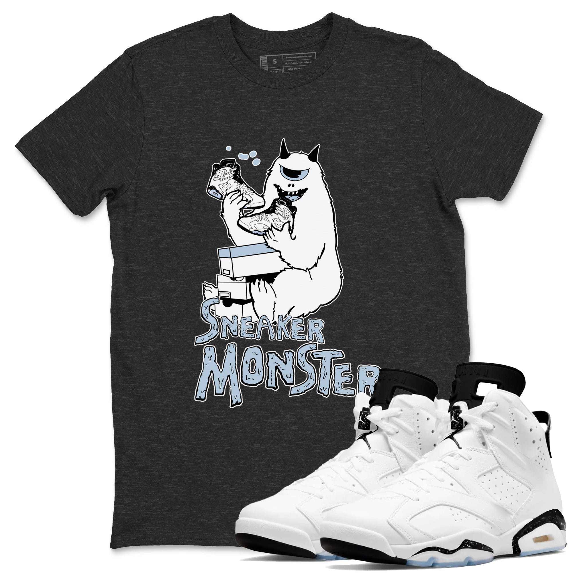 snkmatch Monster snkmatch Tees - Air Jordan 6 White Black