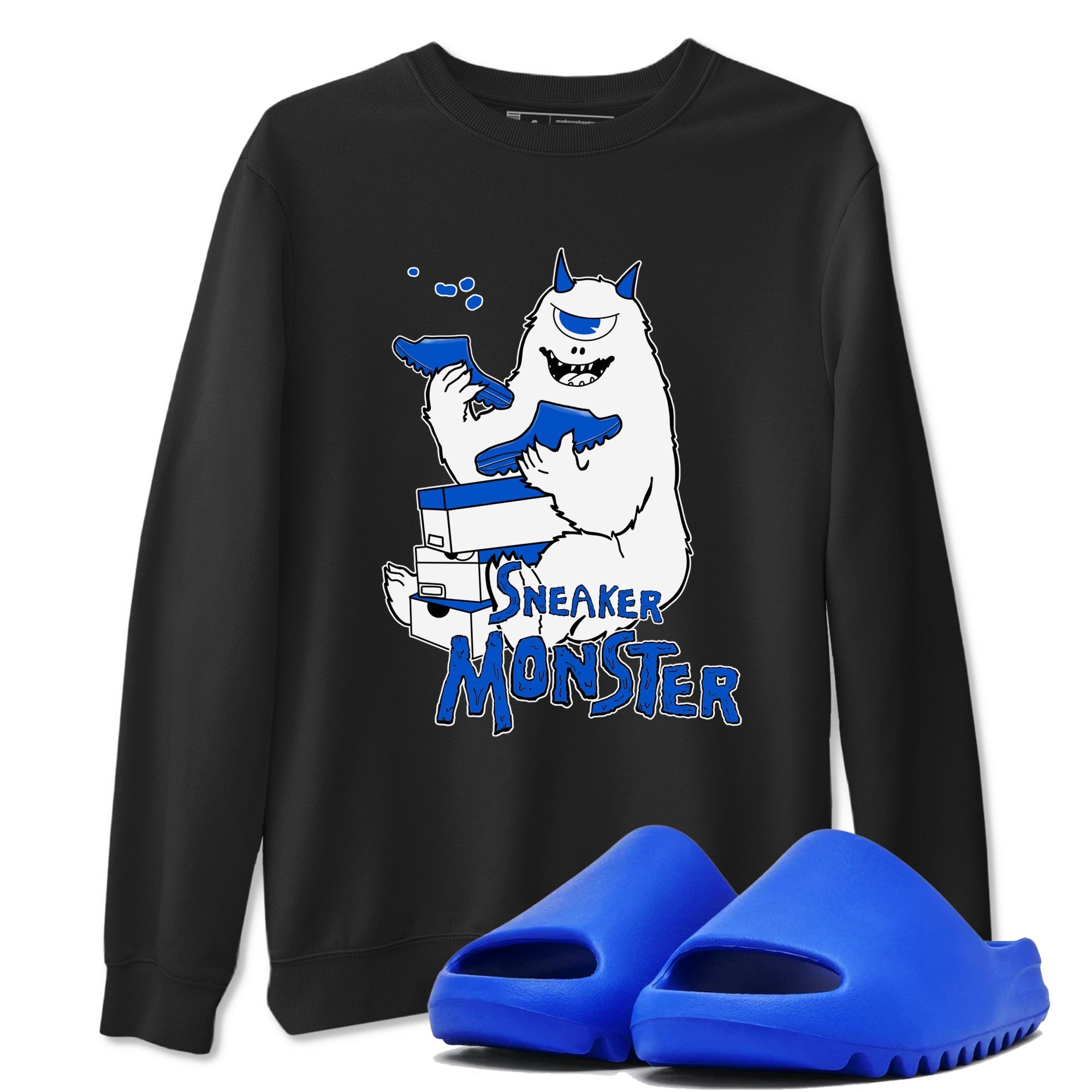 snkmatch Monster snkmatch Tees - Yeezy Slide Azure