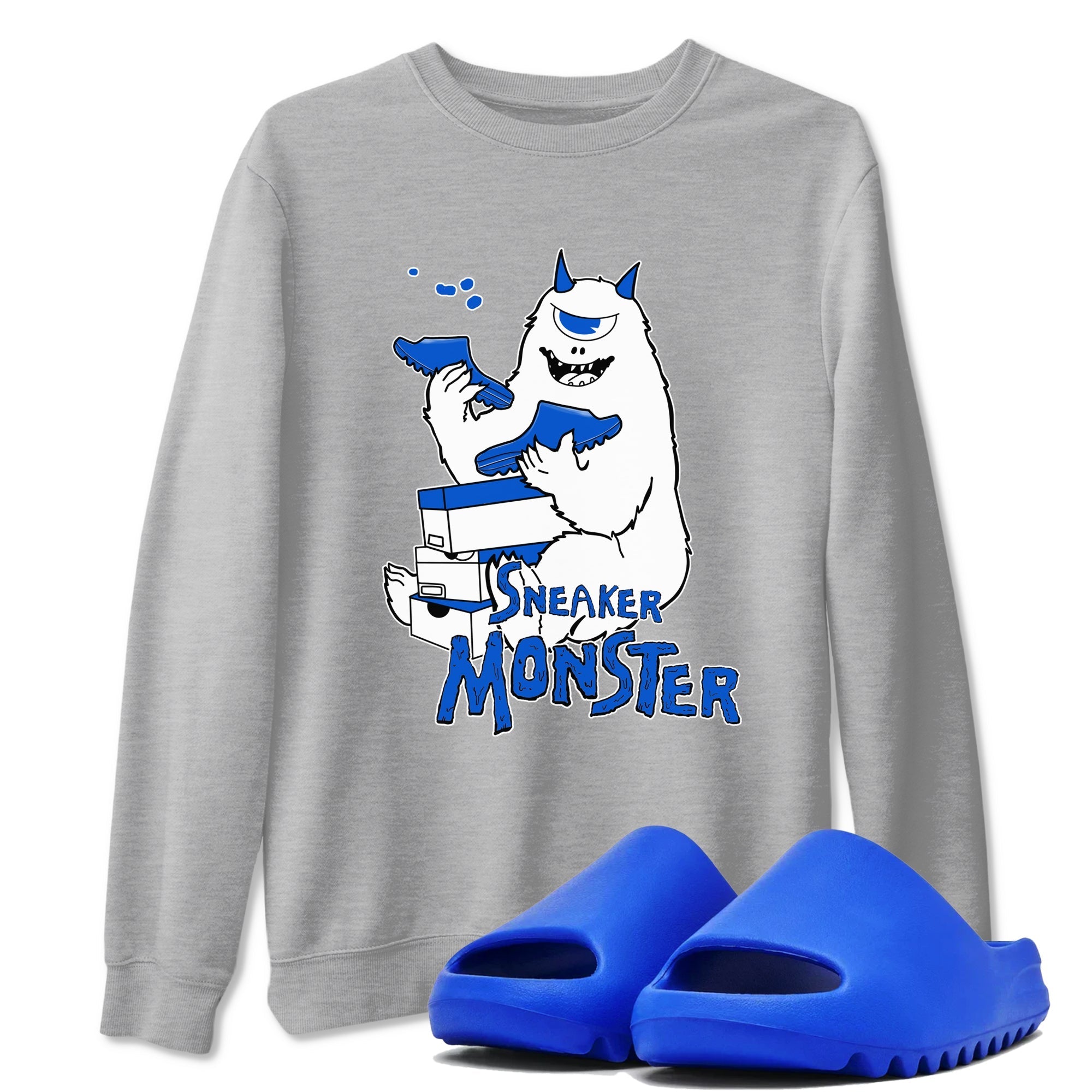 snkmatch Monster snkmatch Tees - Yeezy Slide Azure