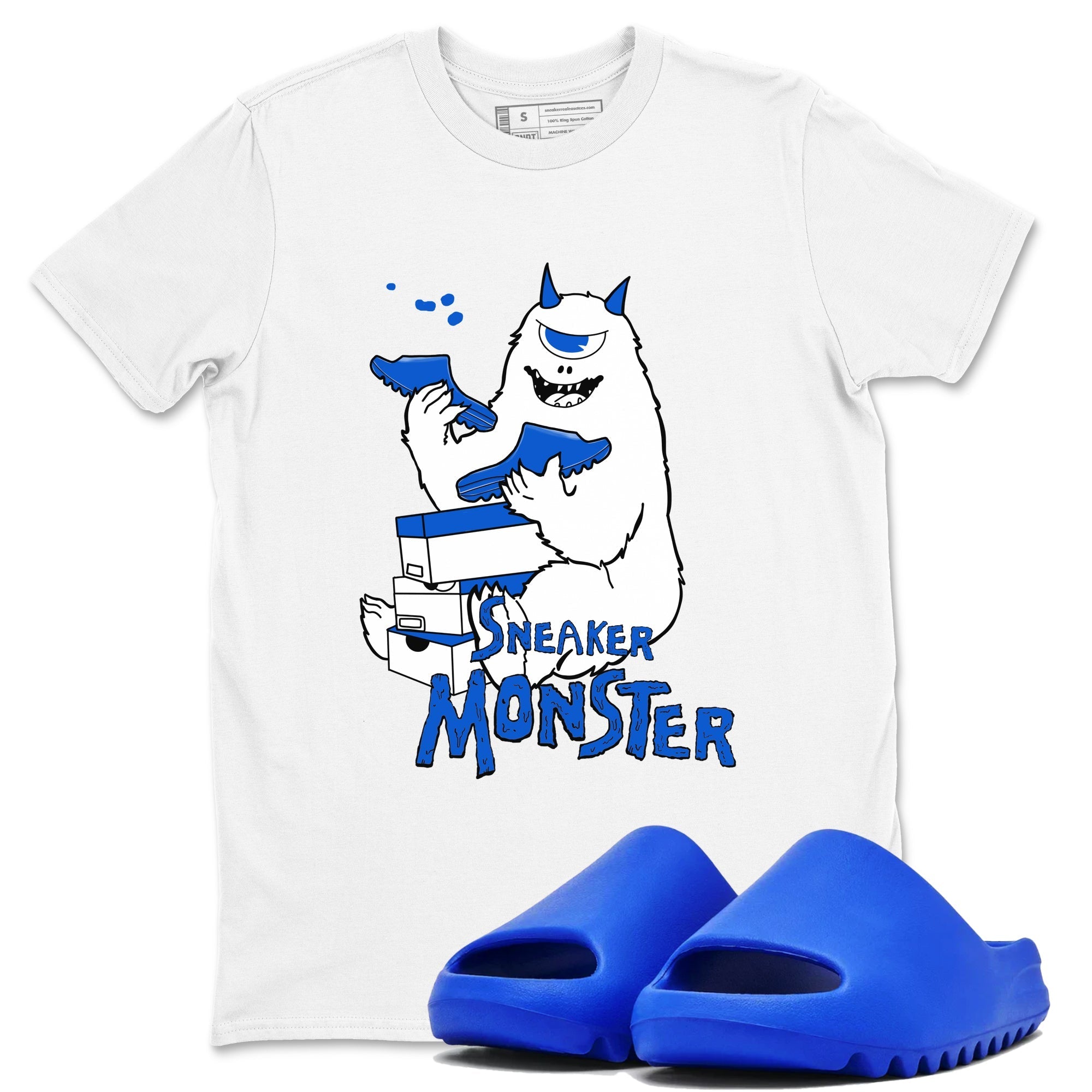 snkmatch Monster snkmatch Tees - Yeezy Slide Azure