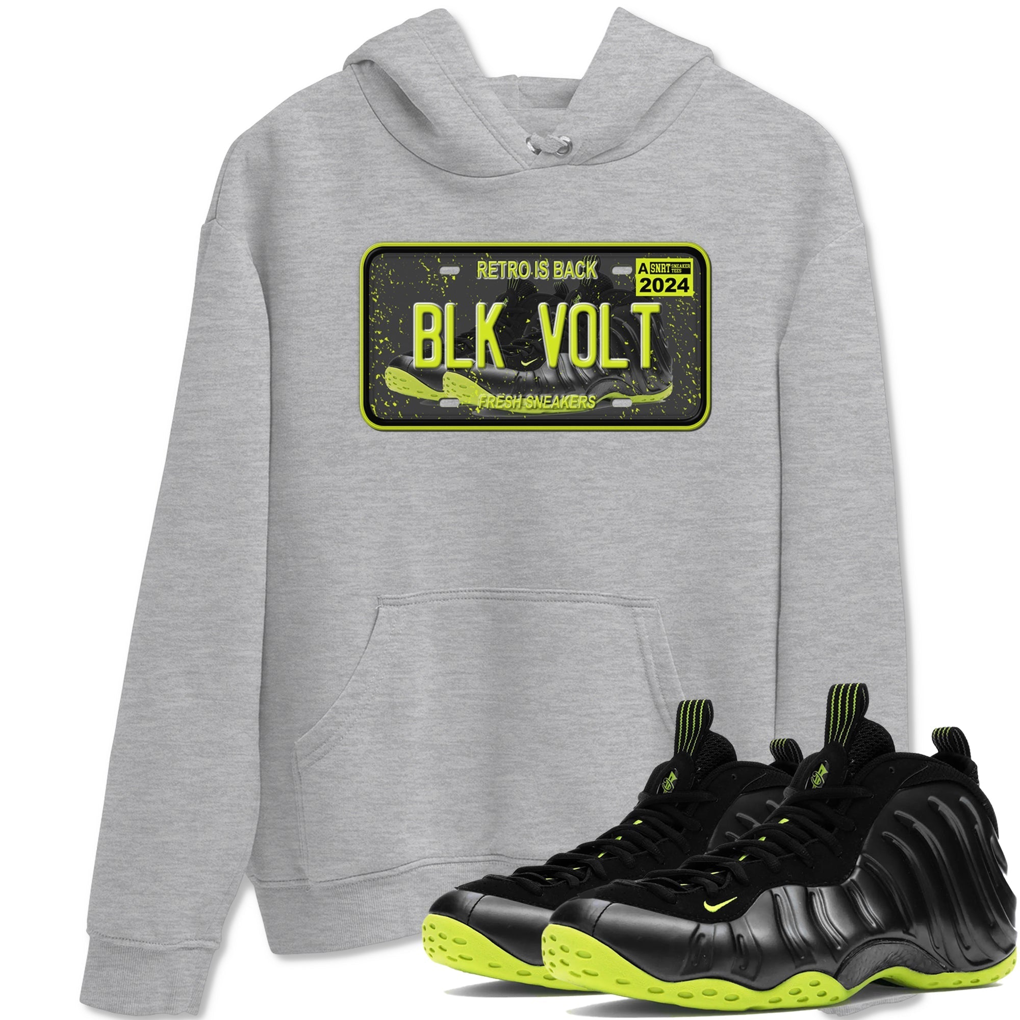 snkmatch Plate snkmatch Tees - Air Foamposite One Black Volt