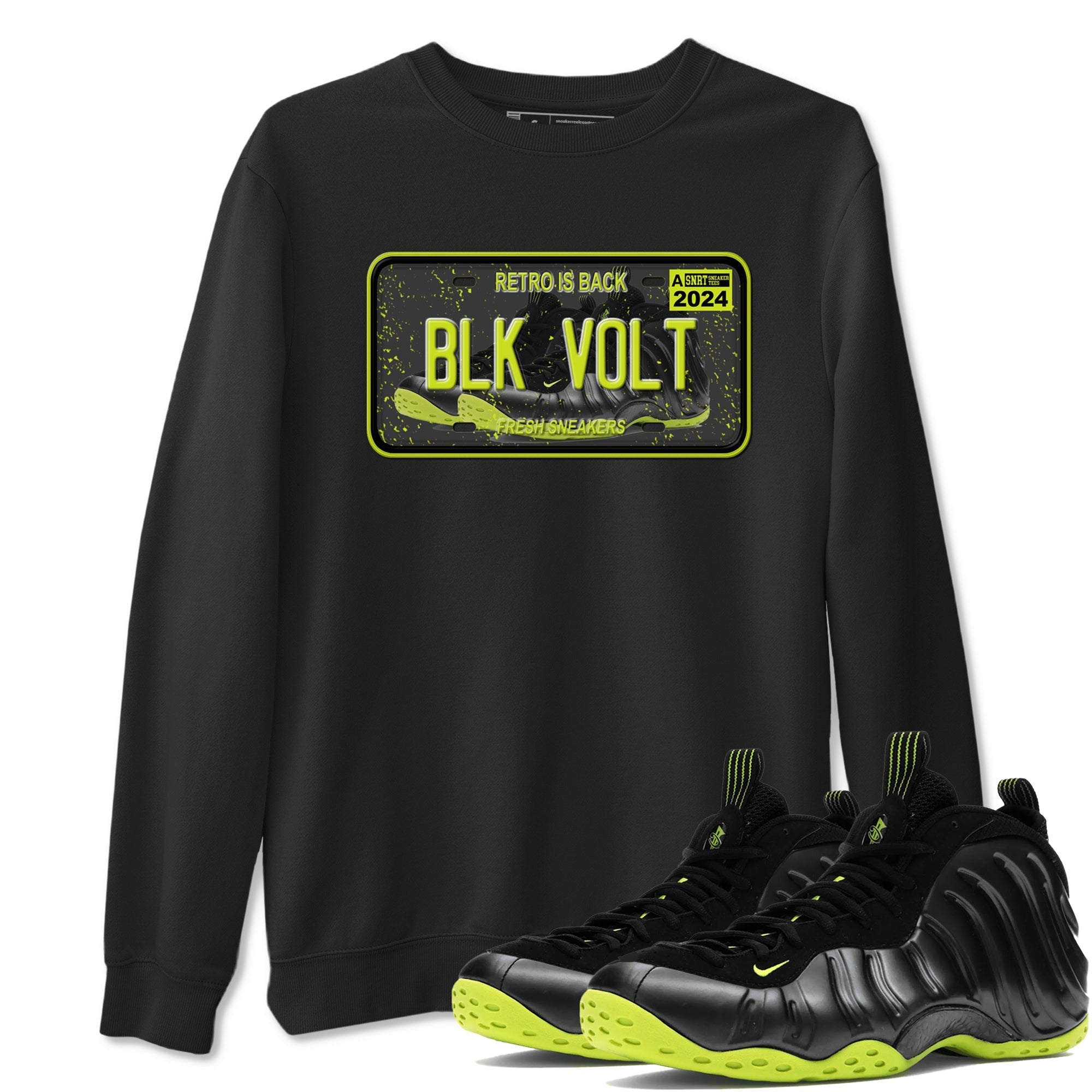 snkmatch Plate snkmatch Tees - Air Foamposite One Black Volt