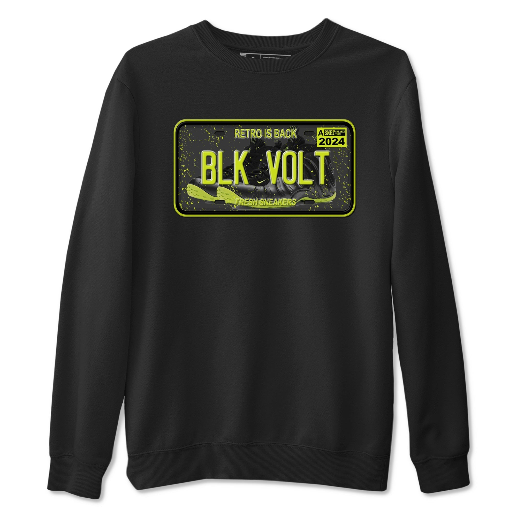 snkmatch Plate snkmatch Tees - Air Foamposite One Black Volt