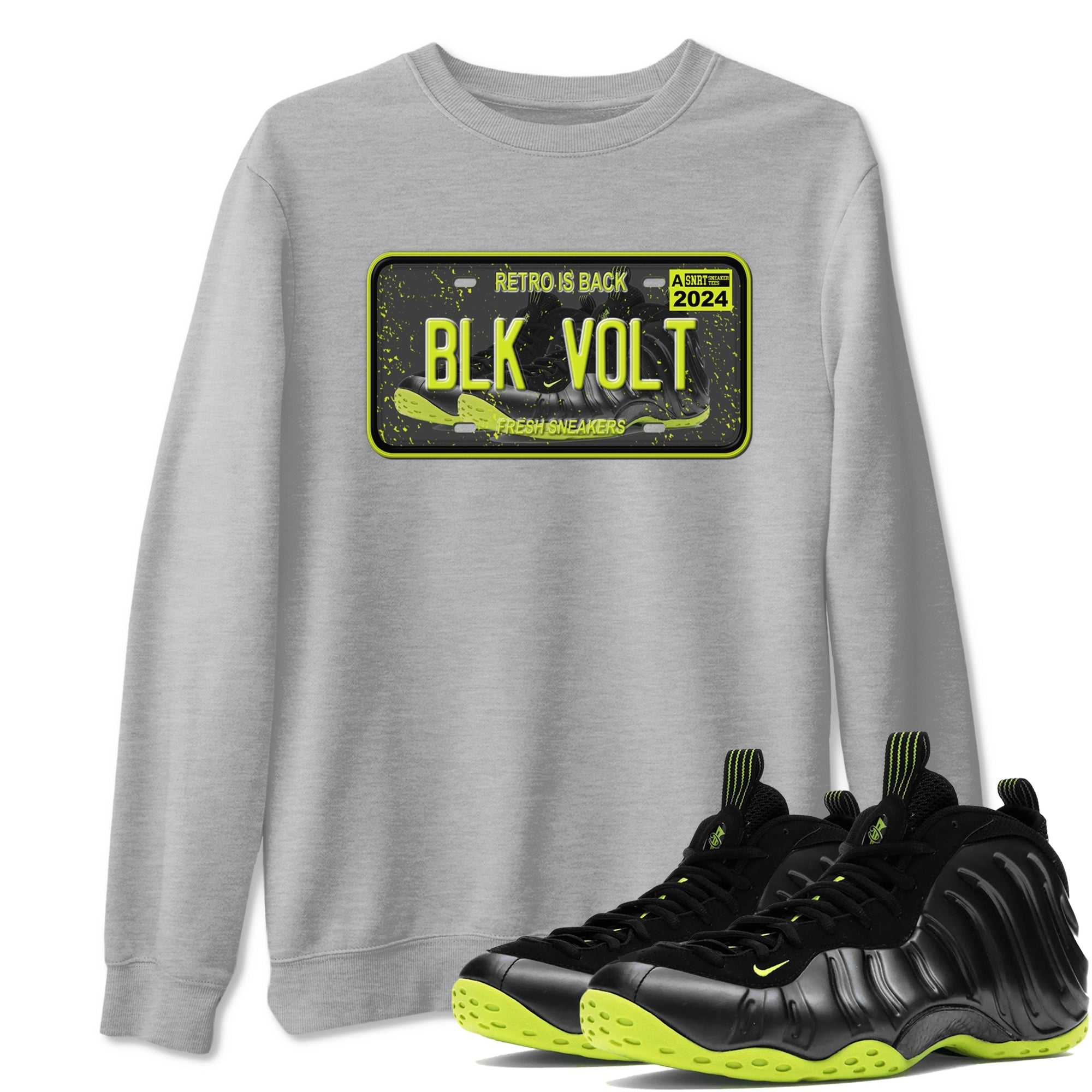 snkmatch Plate snkmatch Tees - Air Foamposite One Black Volt