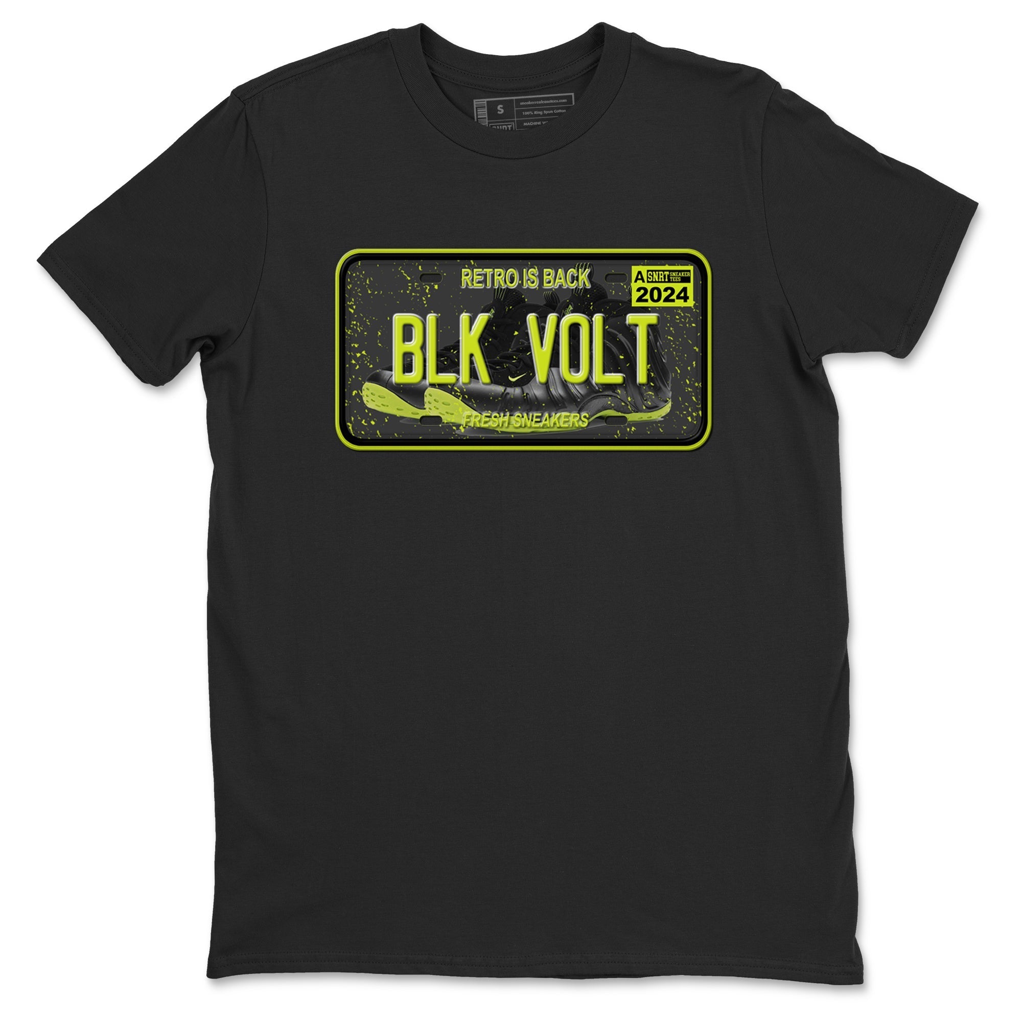 snkmatch Plate snkmatch Tees - Air Foamposite One Black Volt
