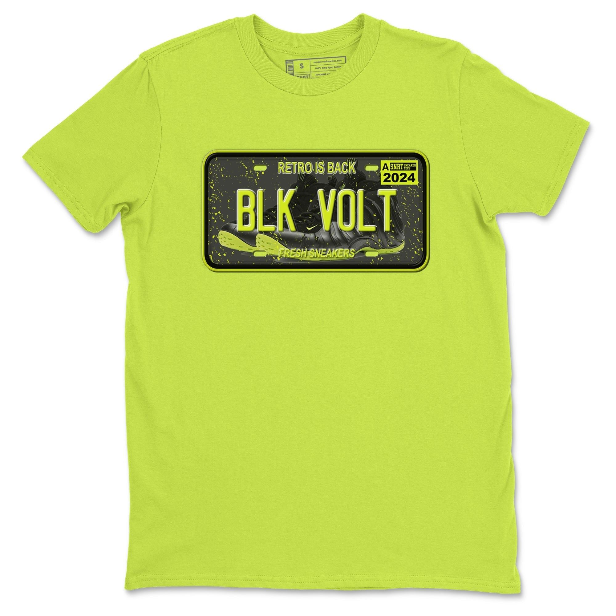 snkmatch Plate snkmatch Tees - Air Foamposite One Black Volt