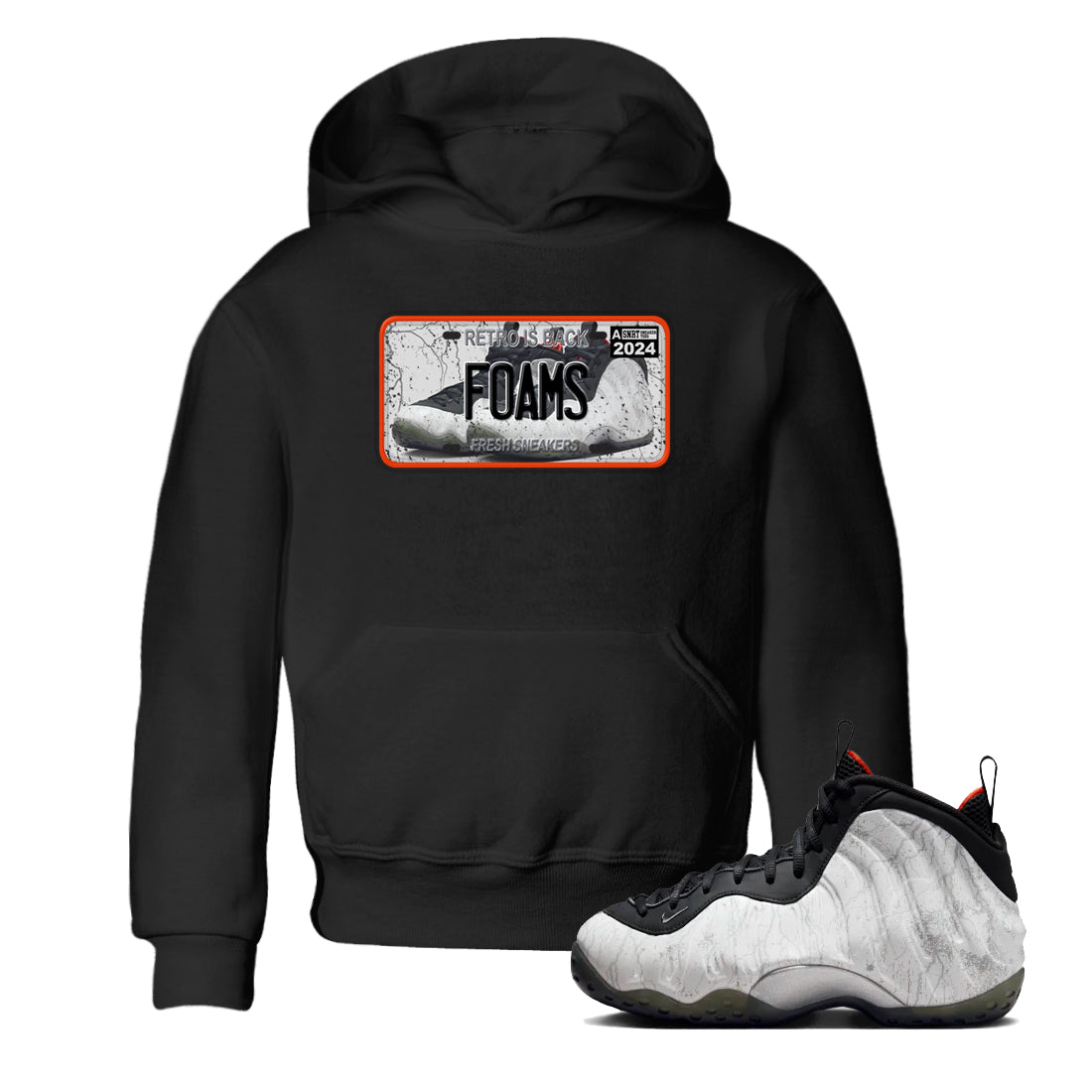 snkmatch Plate snkmatch Tees Kids - Air Foamposite One Jin