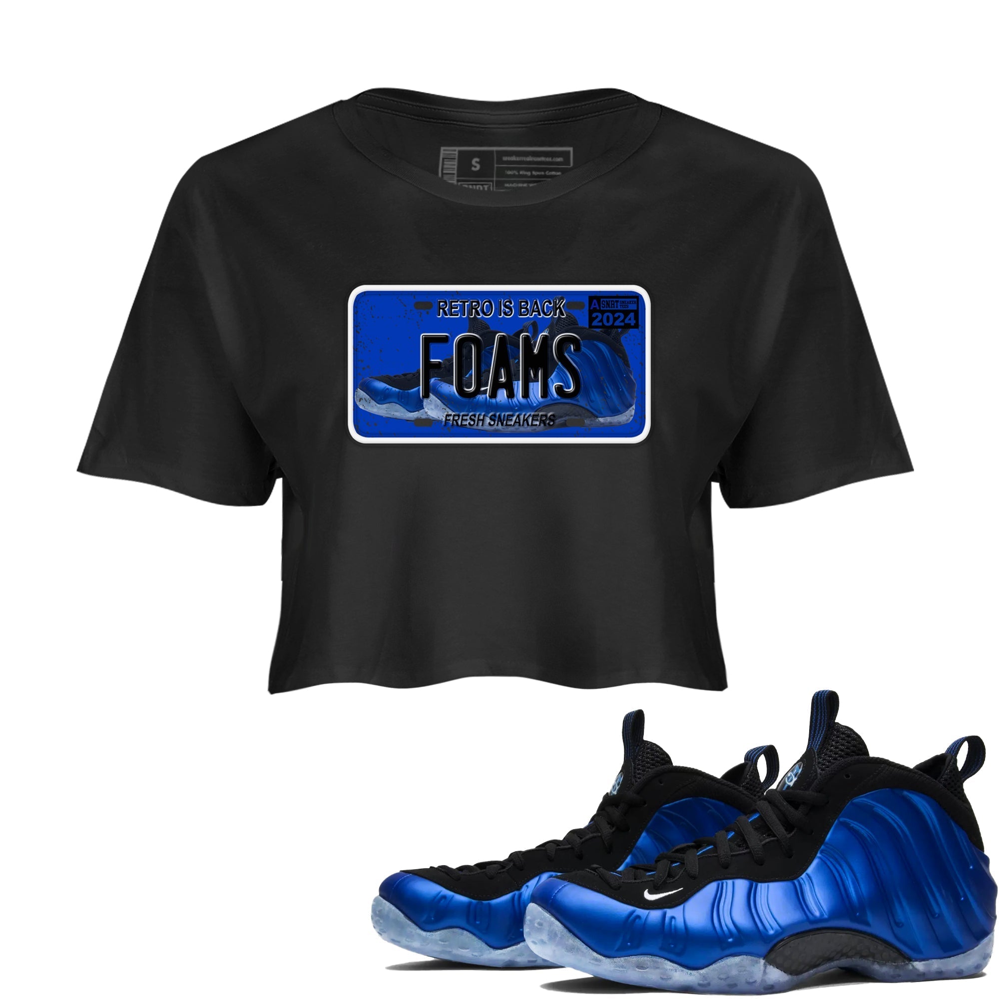 snkmatch Plate snkmatch Women's Top - Air Foamposite One Royal