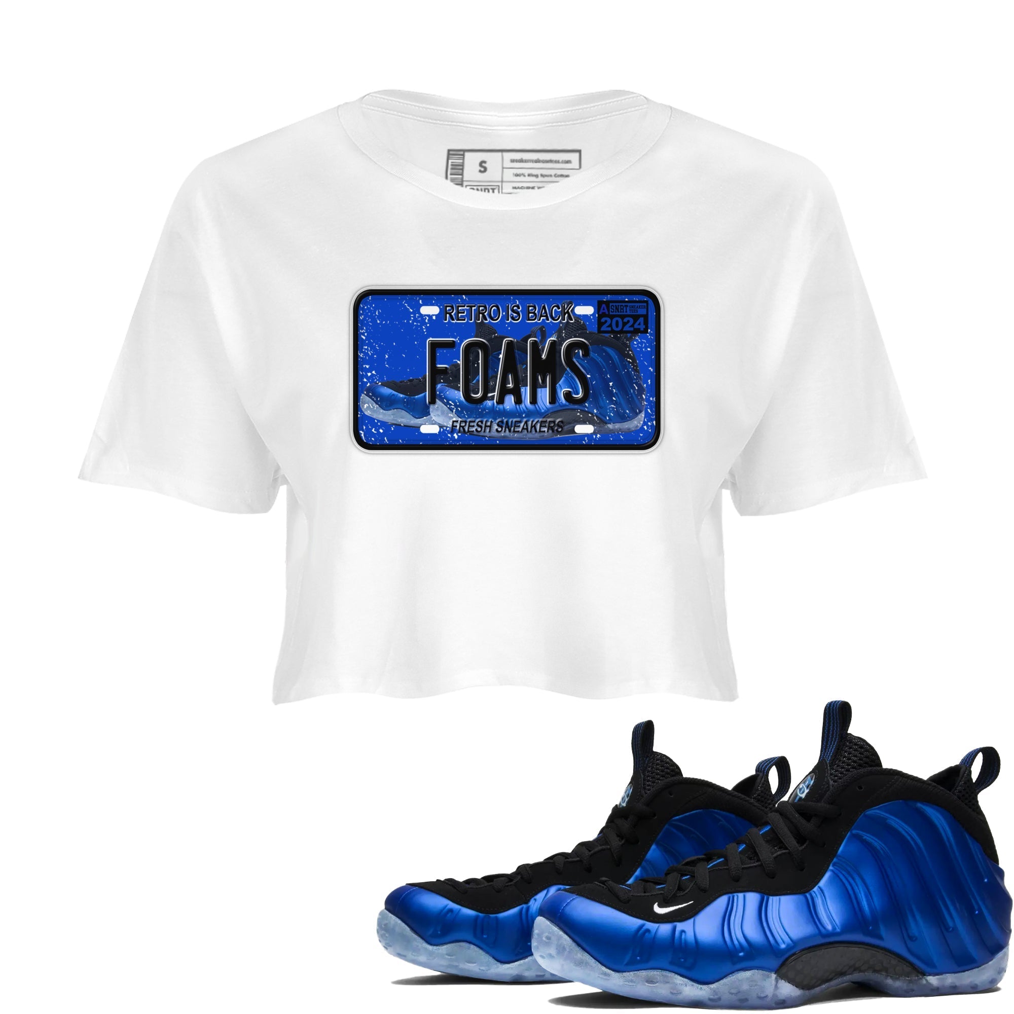 snkmatch Plate snkmatch Women's Top - Air Foamposite One Royal