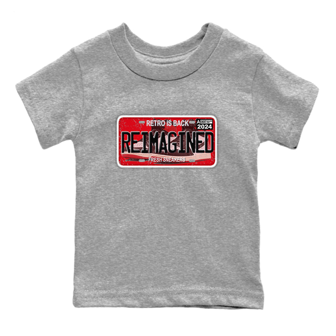 snkmatch Plate snkmatch Tees Kids - Air Jordan 1 Black Toe Reimagined