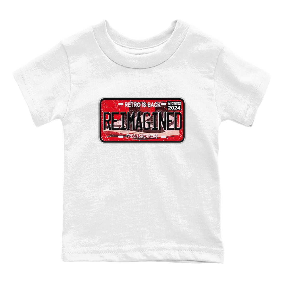 snkmatch Plate snkmatch Tees Kids - Air Jordan 1 Black Toe Reimagined
