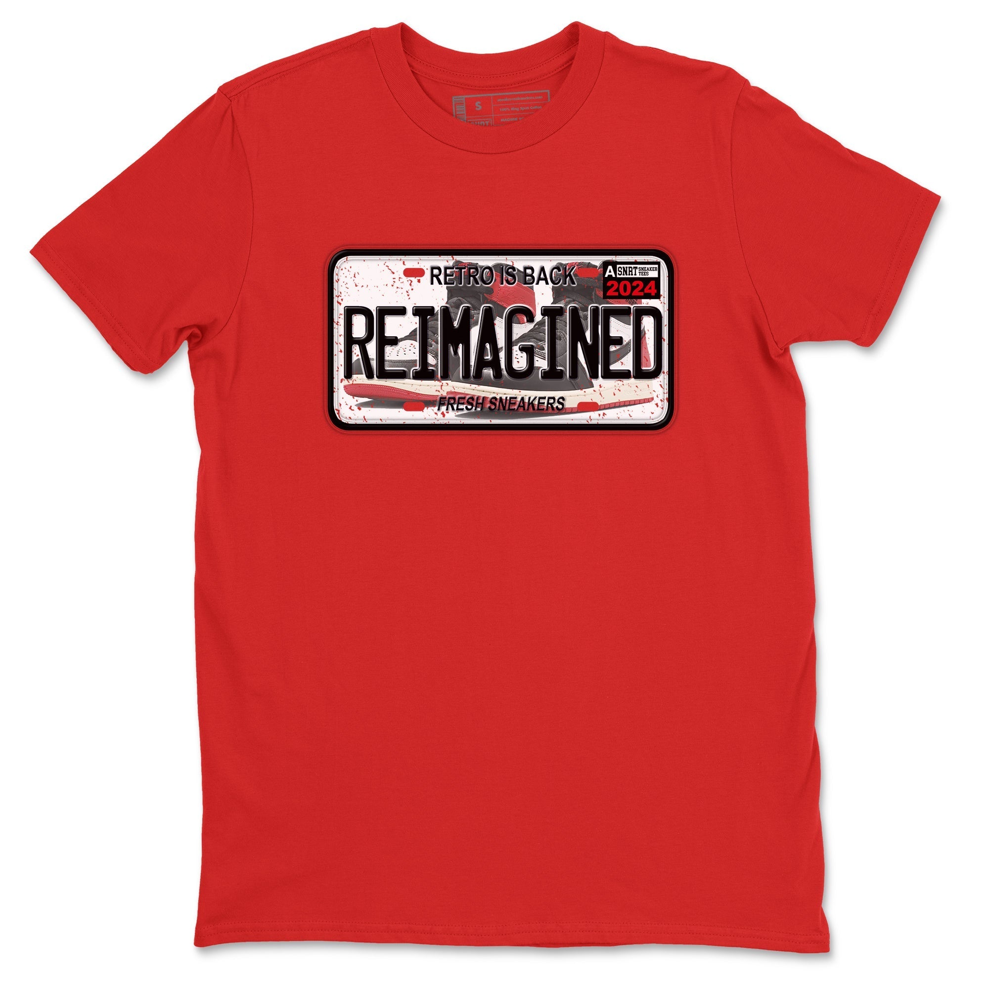 snkmatch Plate snkmatch Tees - Air Jordan 1 Black Toe Reimagined