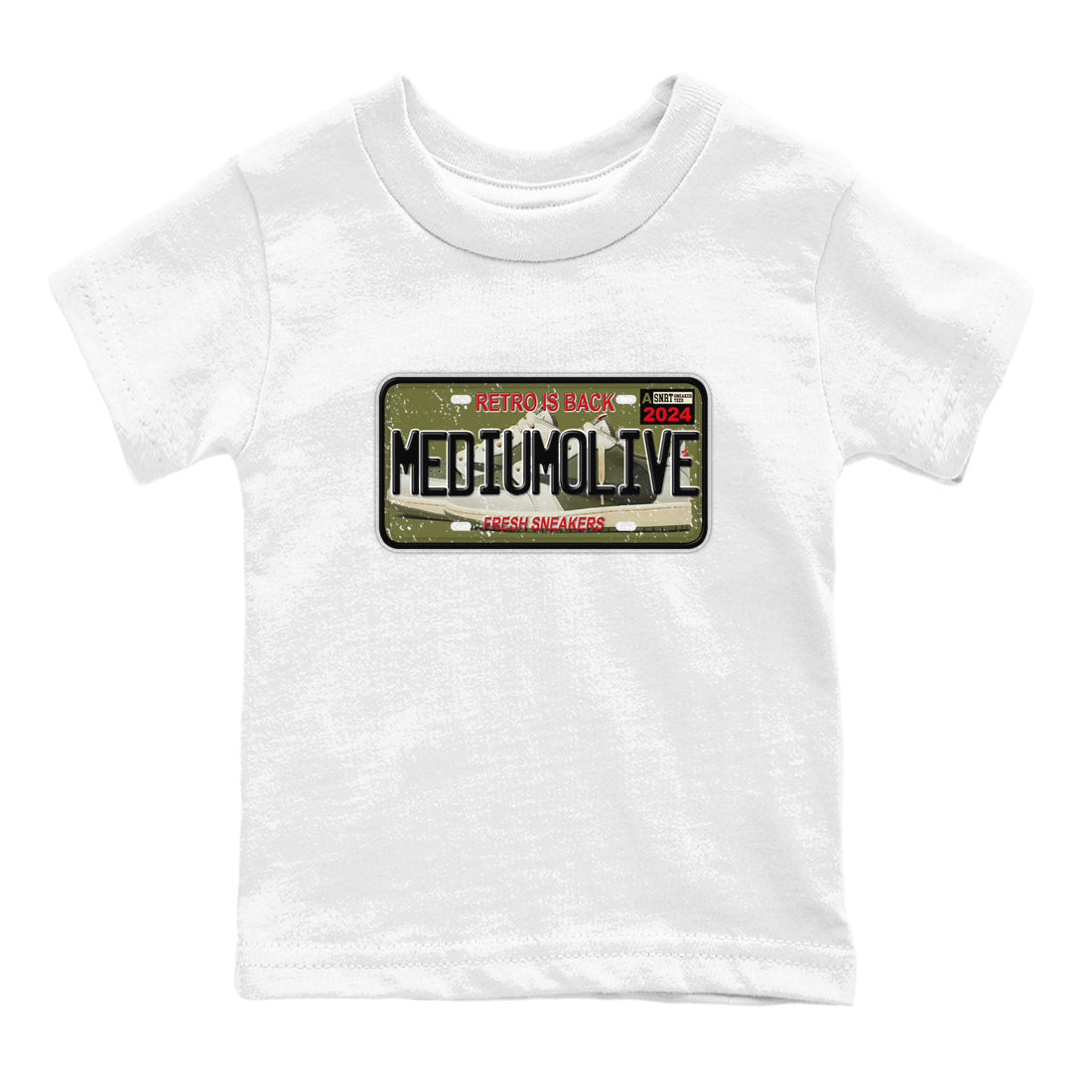snkmatch Plate snkmatch Tees Kids - Air Jordan 1 Travis Scott Medium Olive