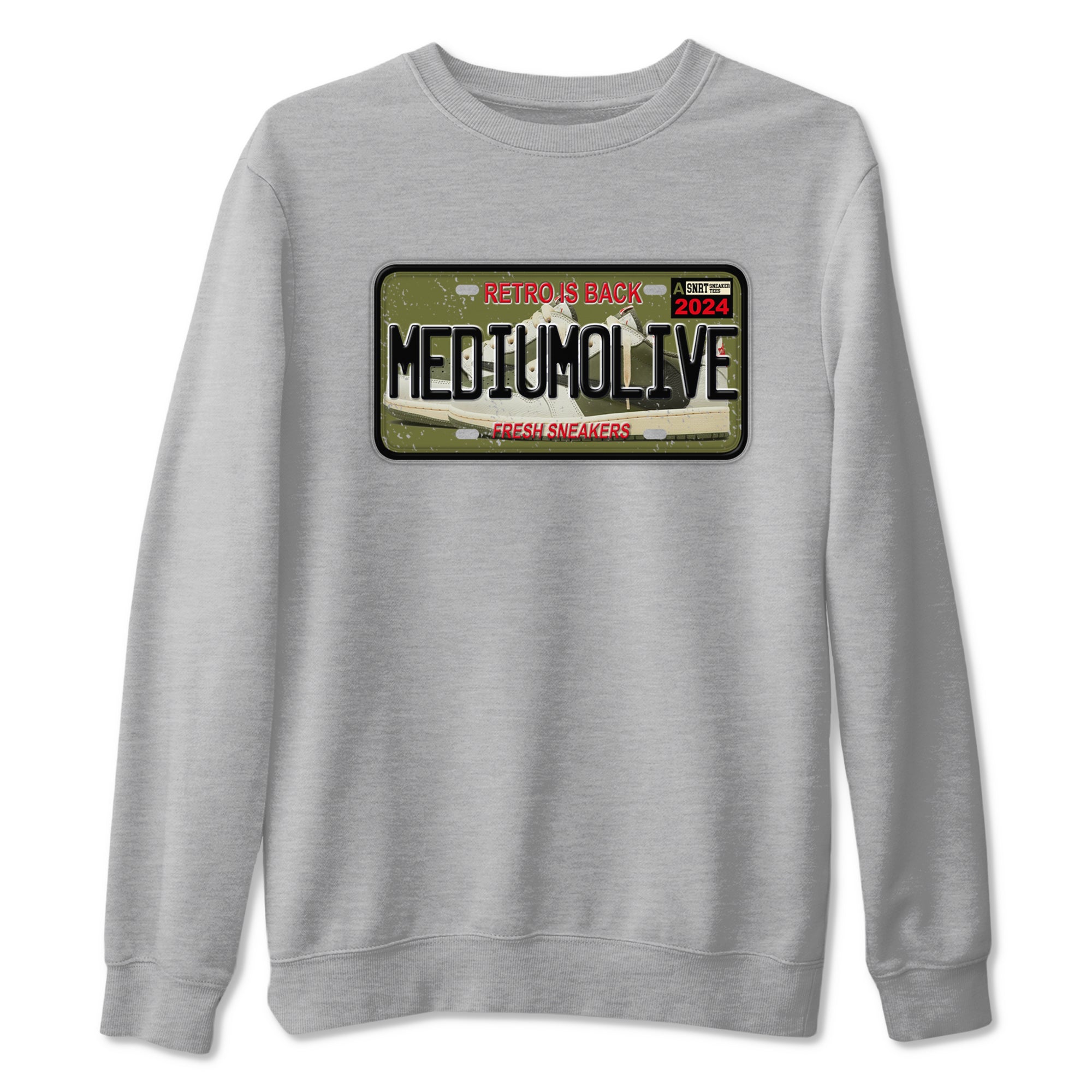 snkmatch Plate snkmatch Tees - Air Jordan 1 Travis Scott Medium Olive