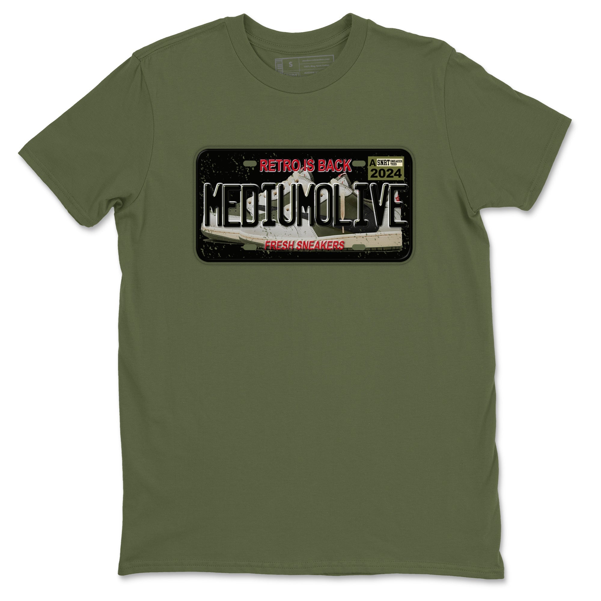 snkmatch Plate snkmatch Tees - Air Jordan 1 Travis Scott Medium Olive
