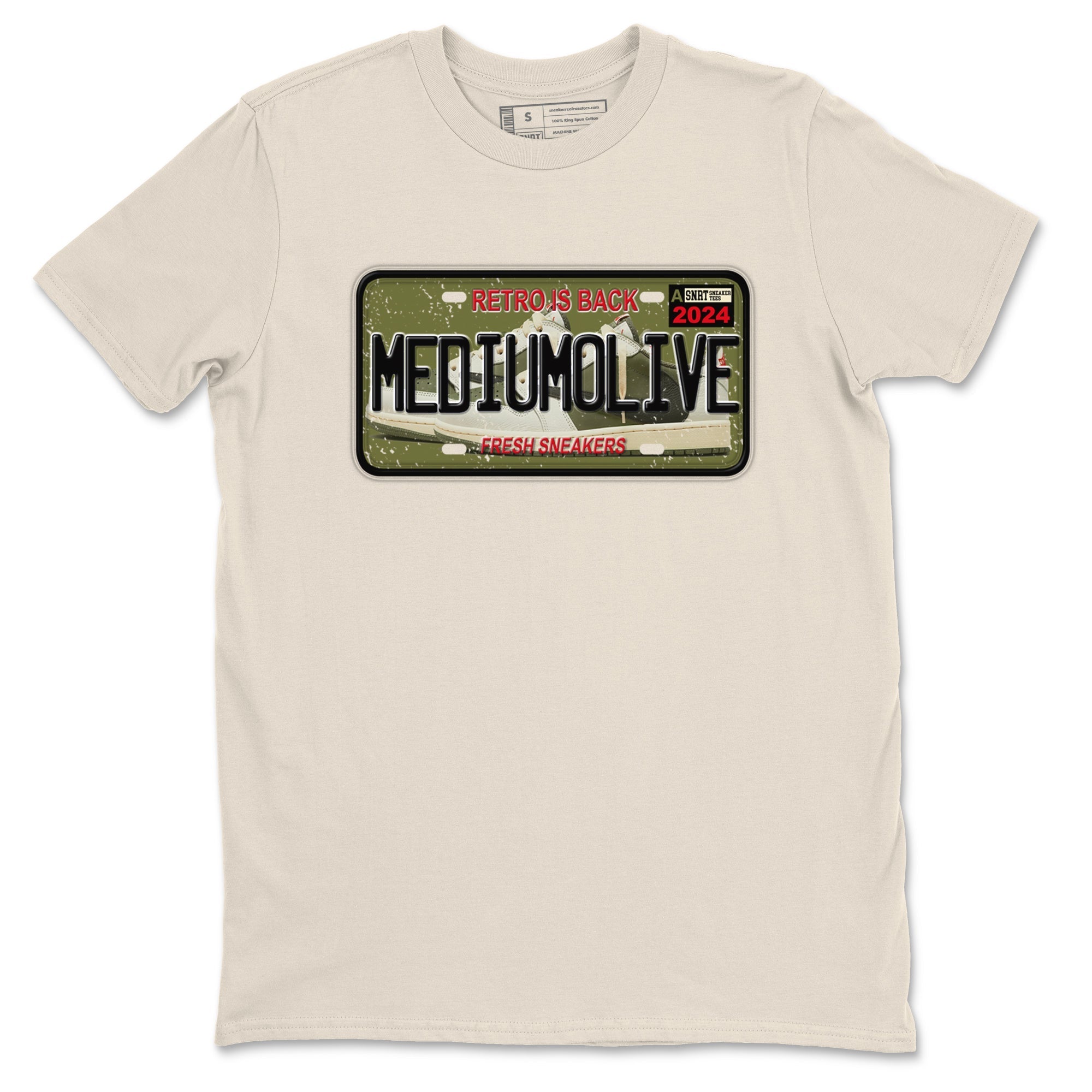 snkmatch Plate snkmatch Tees - Air Jordan 1 Travis Scott Medium Olive