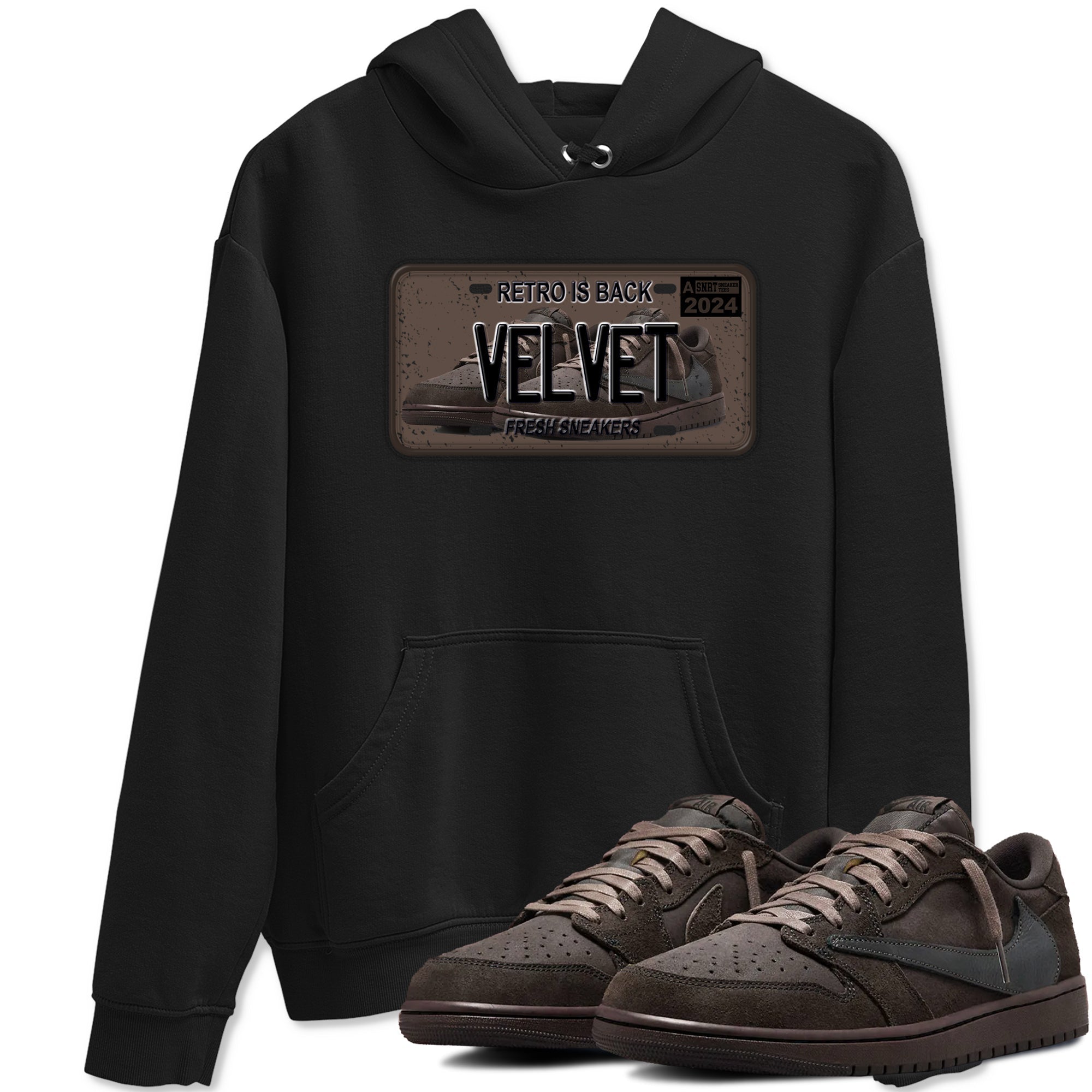 snkmatch Plate snkmatch Tees - Air Jordan 1 Travis Scott Velvet Brown