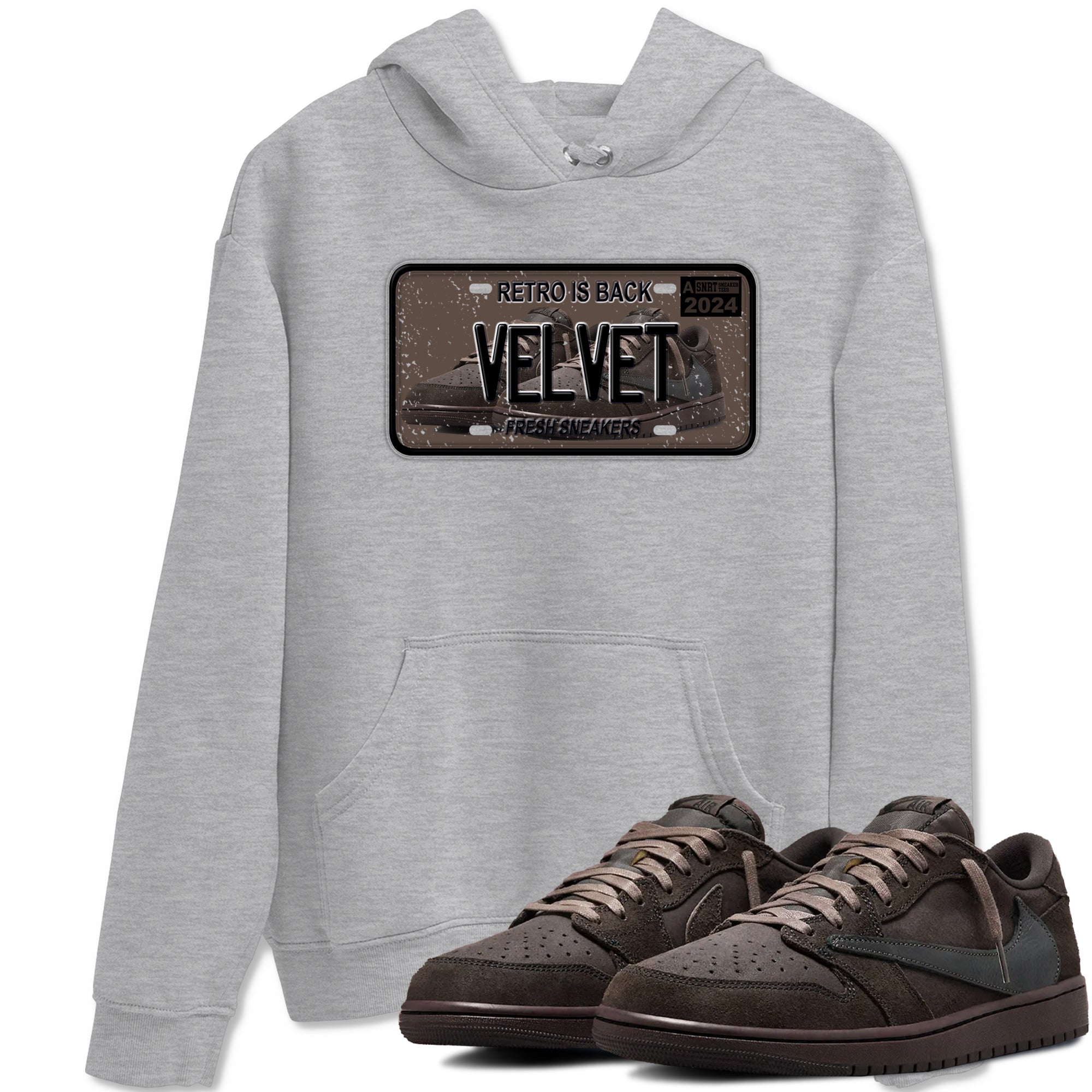 snkmatch Plate snkmatch Tees - Air Jordan 1 Travis Scott Velvet Brown