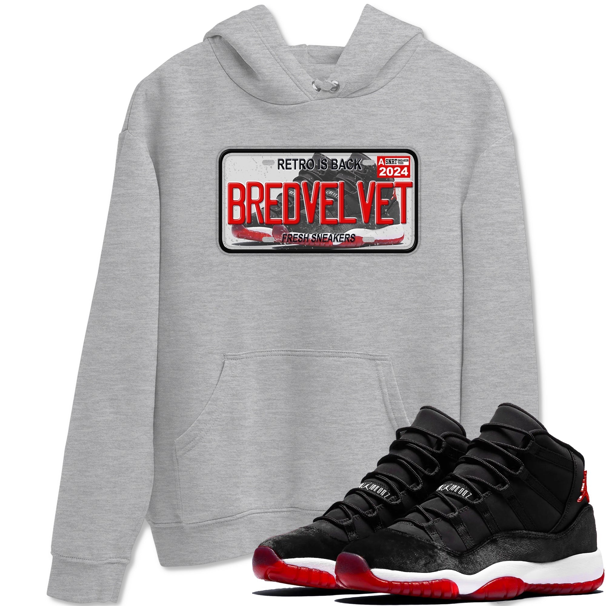 snkmatch Plate snkmatch Tees - Air Jordan 11 Bred Velvet