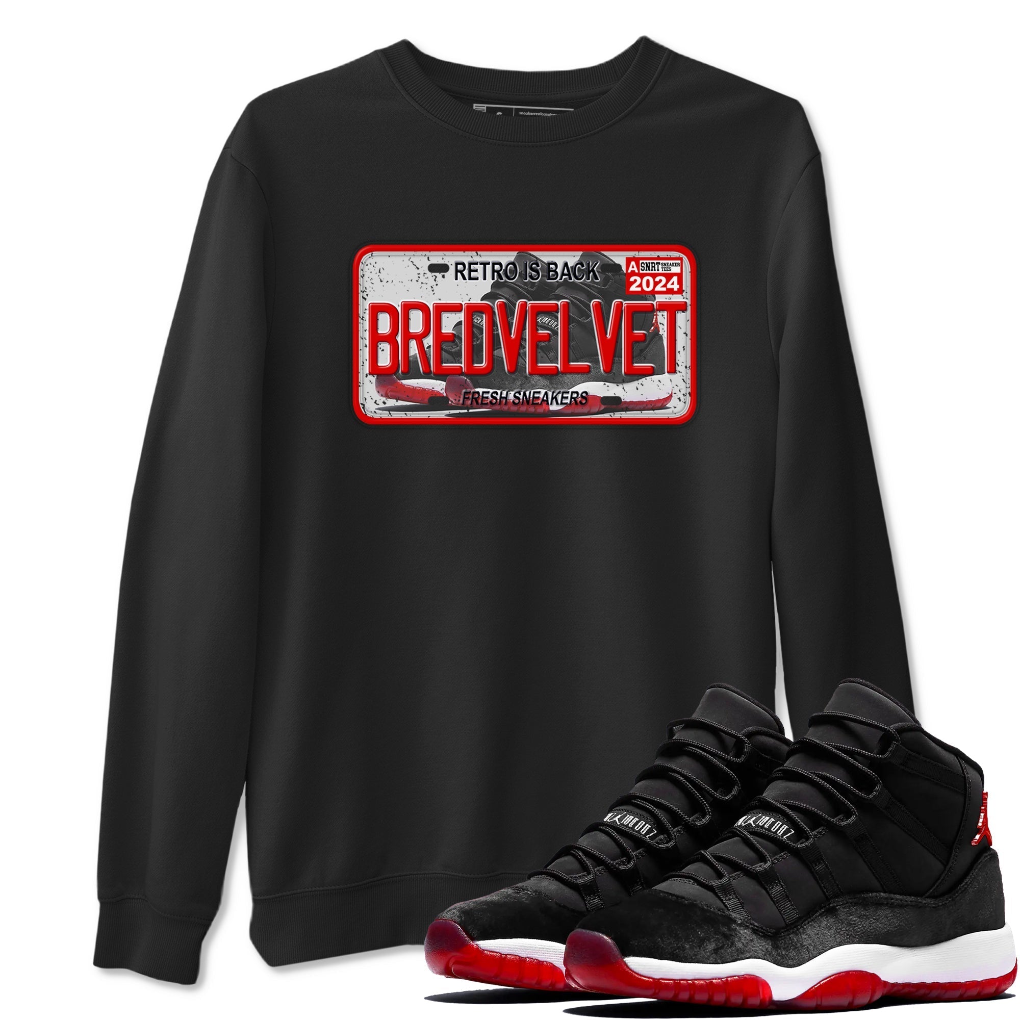 snkmatch Plate snkmatch Tees - Air Jordan 11 Bred Velvet