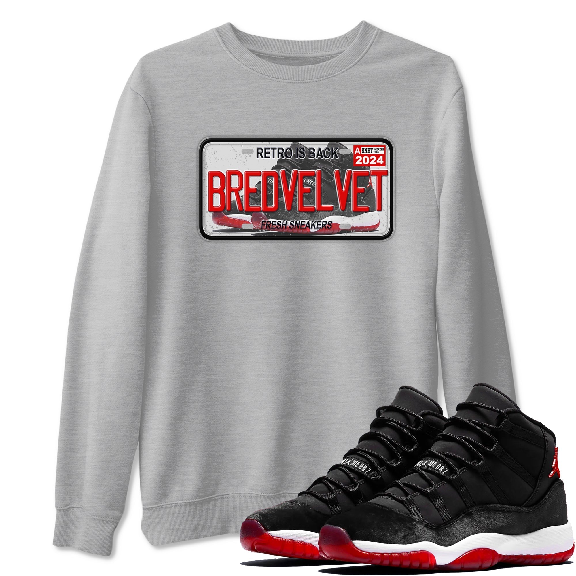 snkmatch Plate snkmatch Tees - Air Jordan 11 Bred Velvet