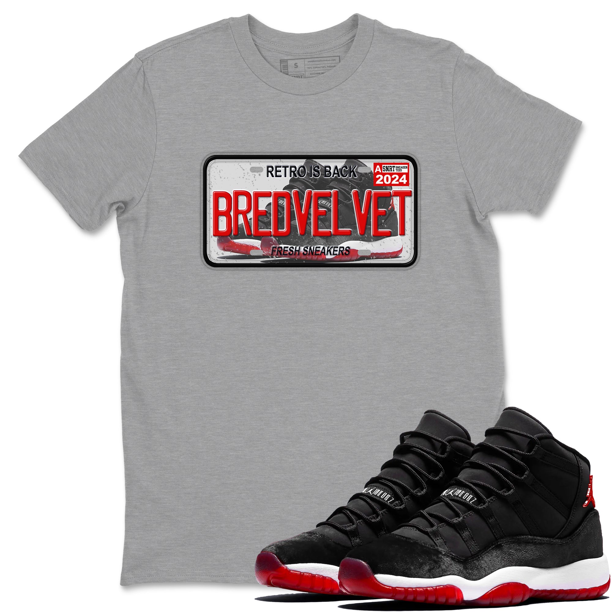 snkmatch Plate snkmatch Tees - Air Jordan 11 Bred Velvet