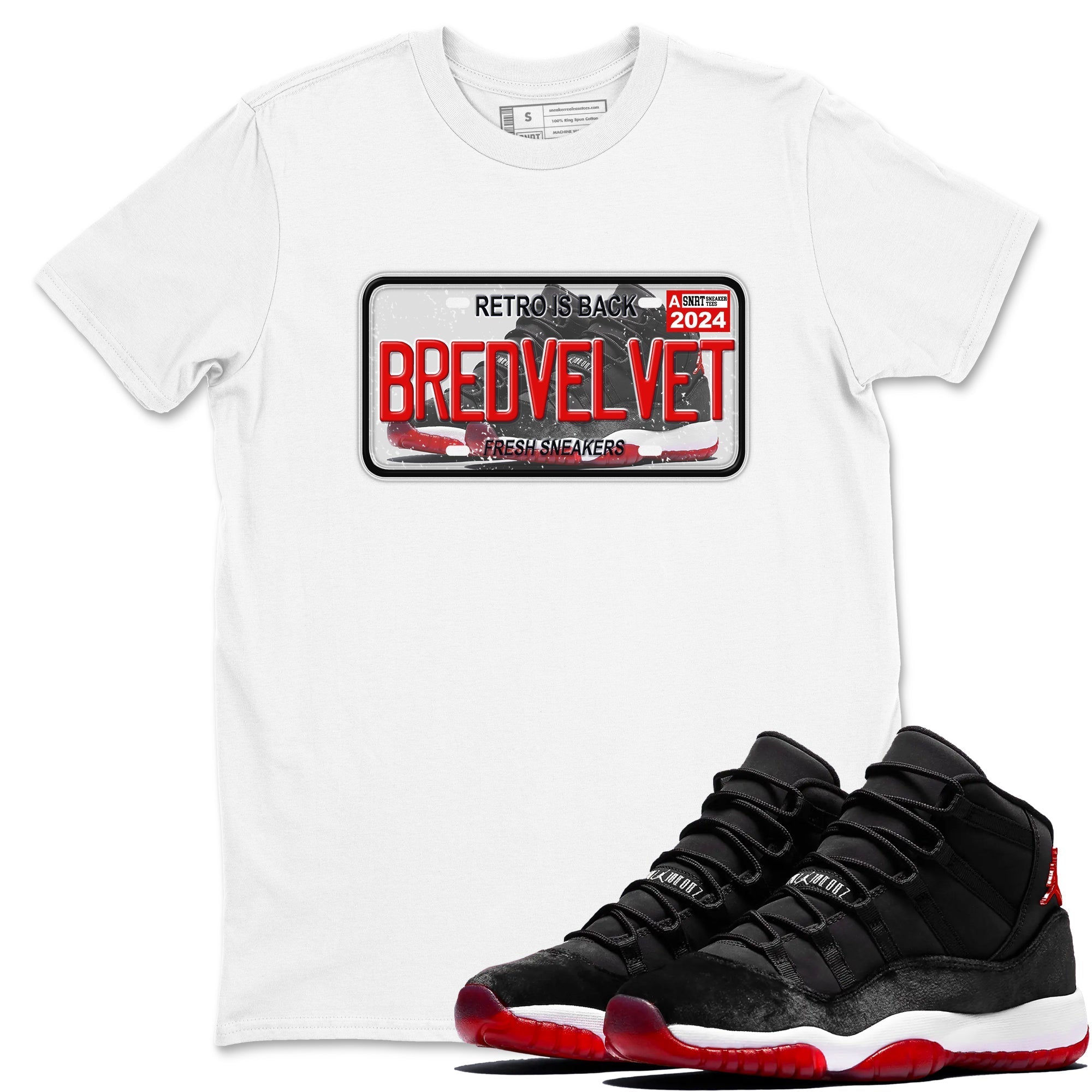 snkmatch Plate snkmatch Tees - Air Jordan 11 Bred Velvet