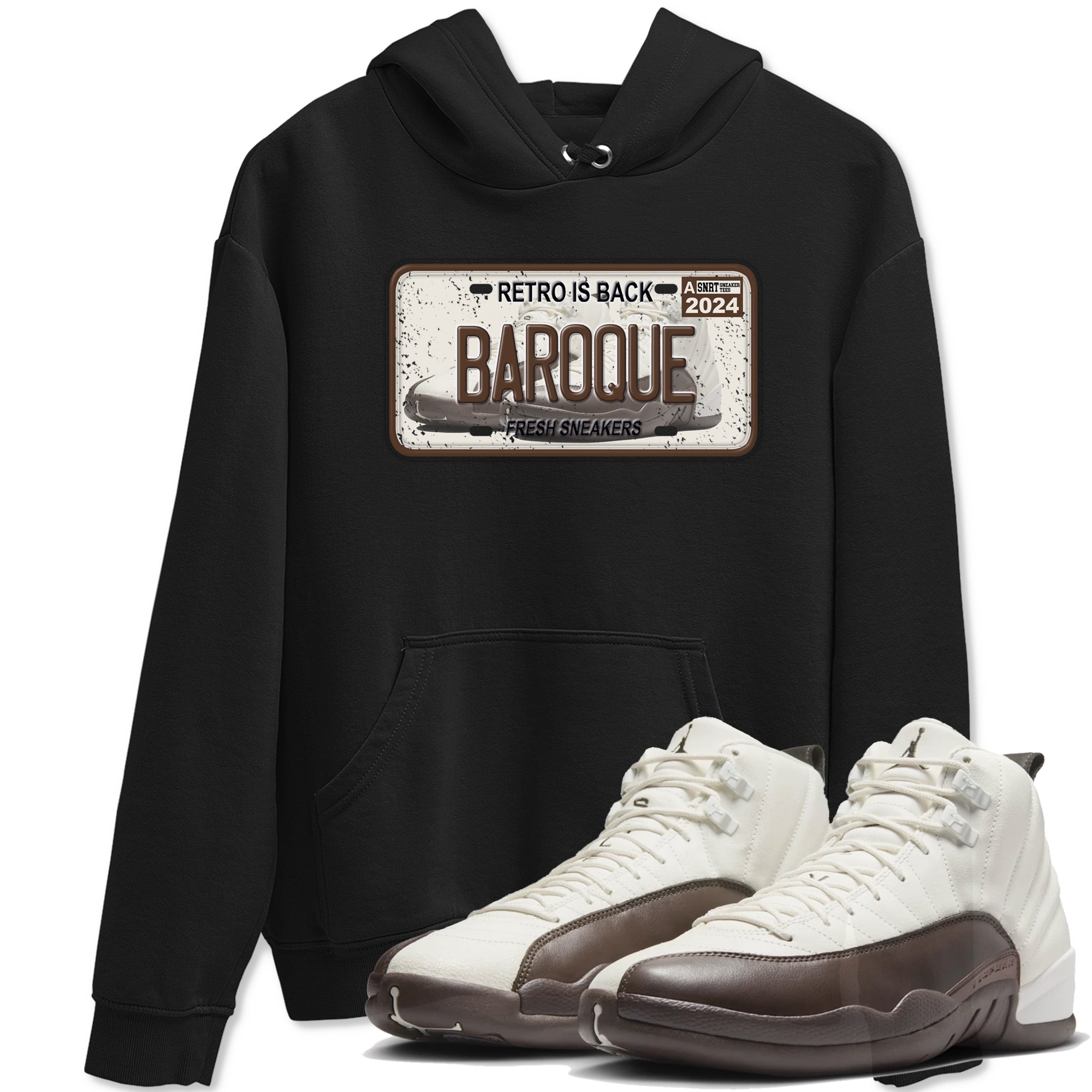snkmatch Plate snkmatch Tees - Air Jordan 12 Baroque Brown