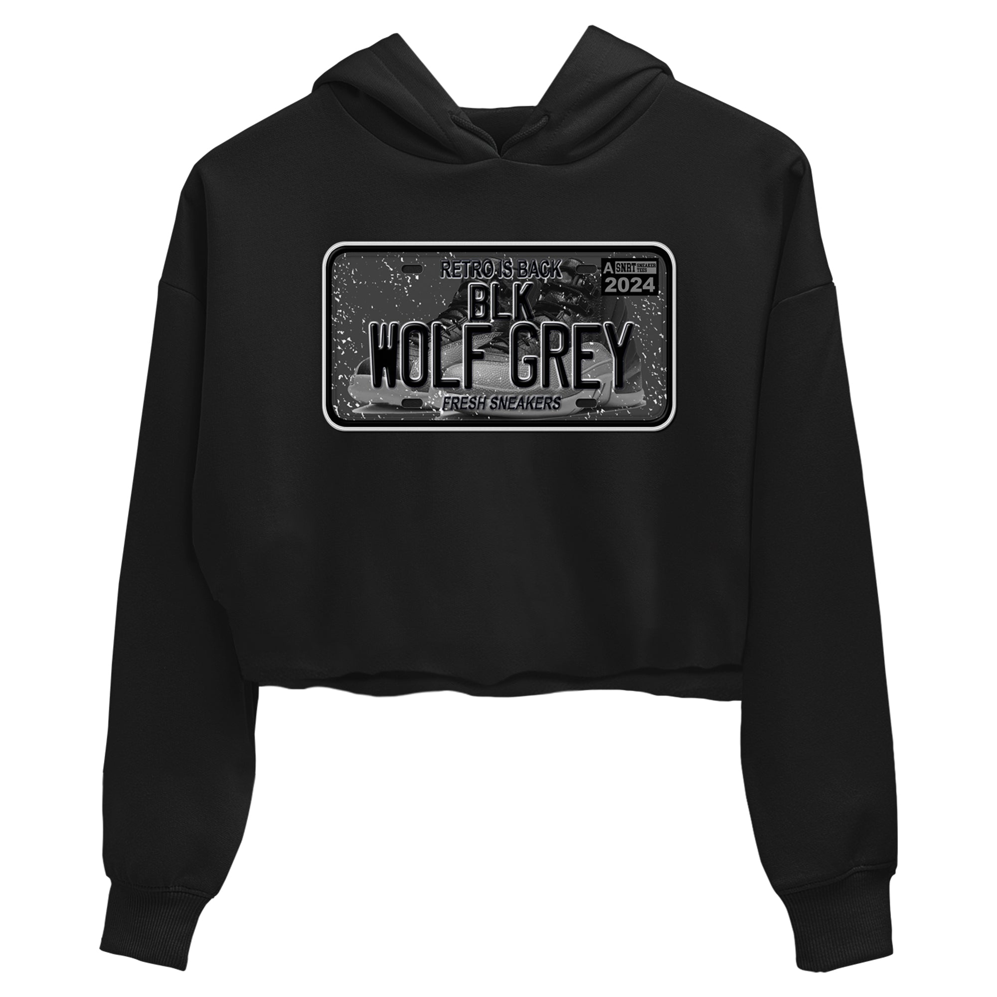 snkmatch Plate snkmatch Women's Top - Air Jordan 12 Black Wolf Grey