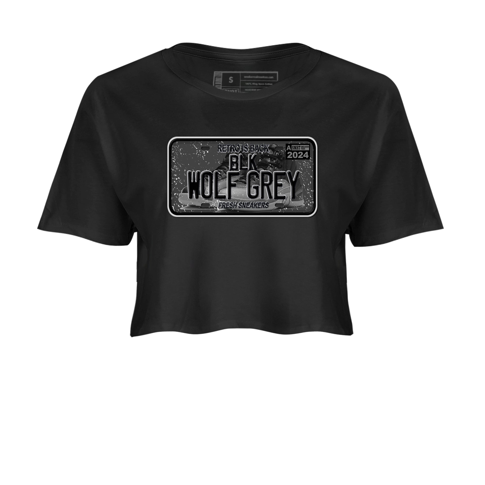 snkmatch Plate snkmatch Women's Top - Air Jordan 12 Black Wolf Grey
