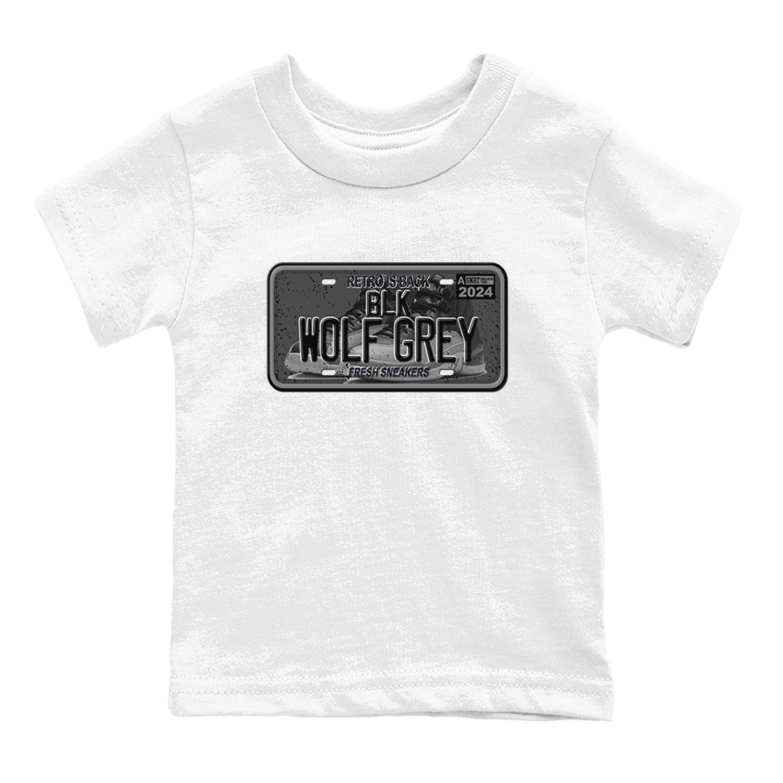 snkmatch Plate snkmatch Tees Kids - Air Jordan 12 Black Wolf Grey