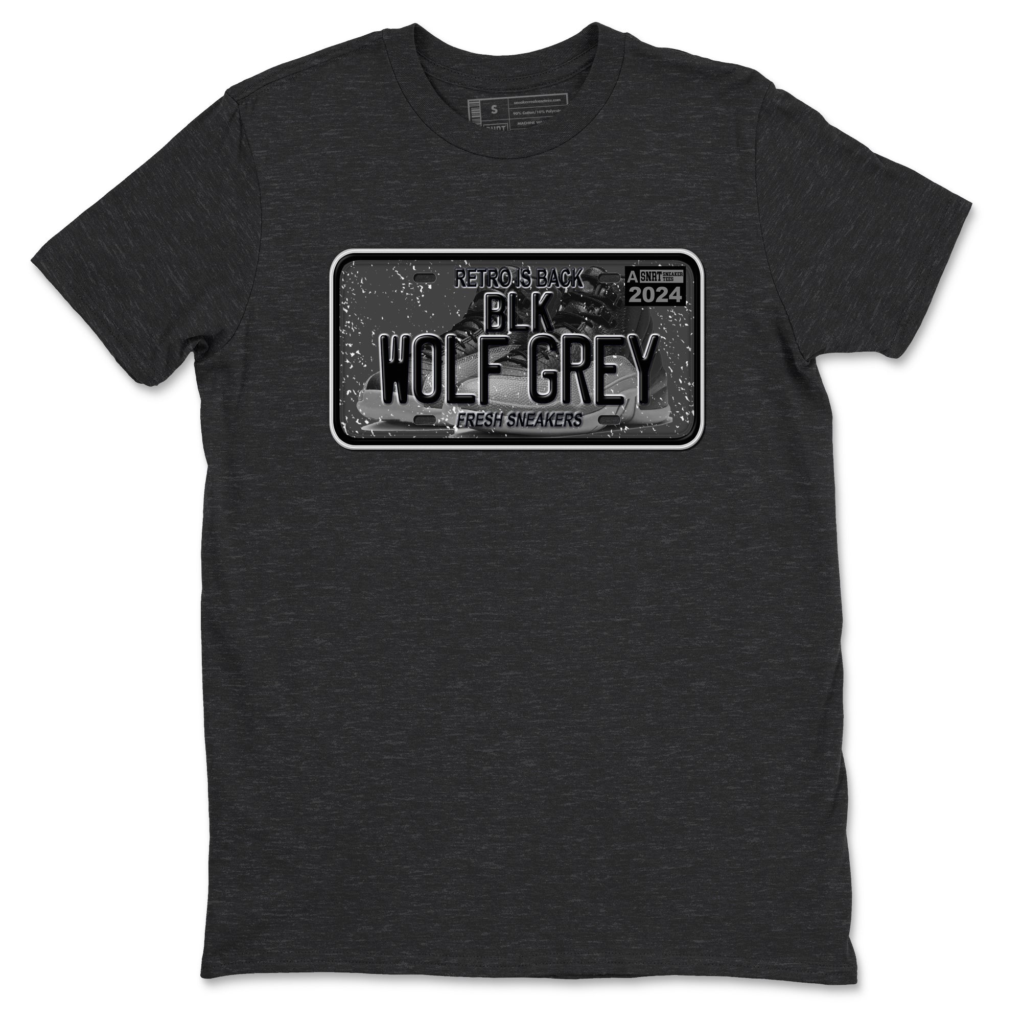 snkmatch Plate snkmatch Tees - Air Jordan 12 Black Wolf Grey