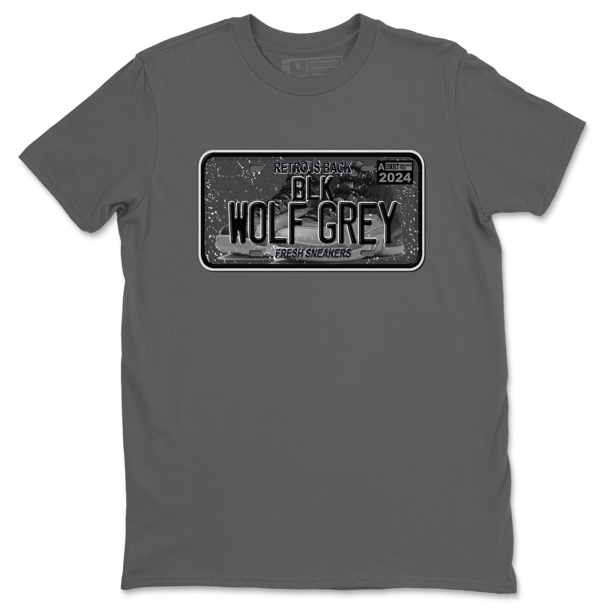 snkmatch Plate snkmatch Tees - Air Jordan 12 Black Wolf Grey