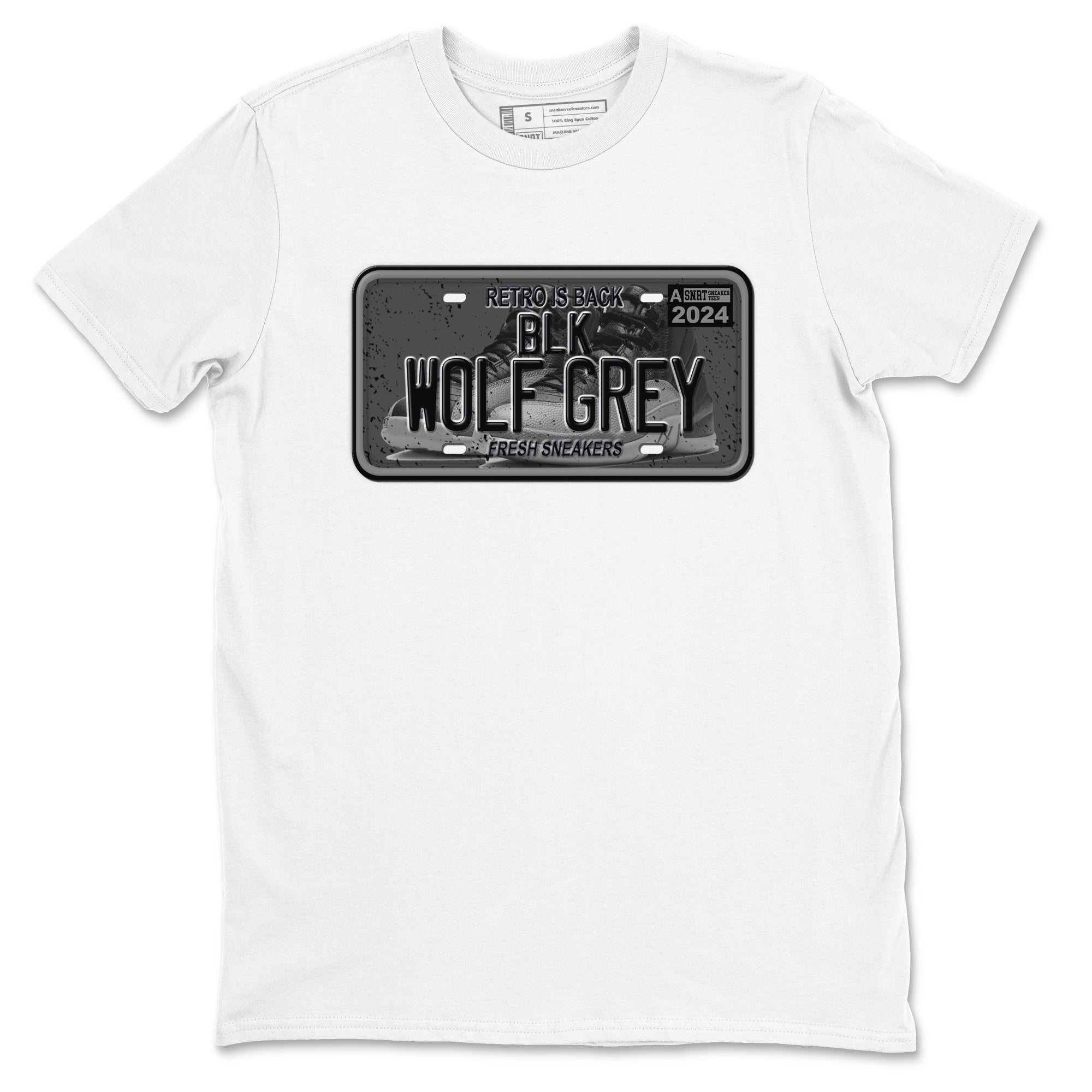 snkmatch Plate snkmatch Tees - Air Jordan 12 Black Wolf Grey