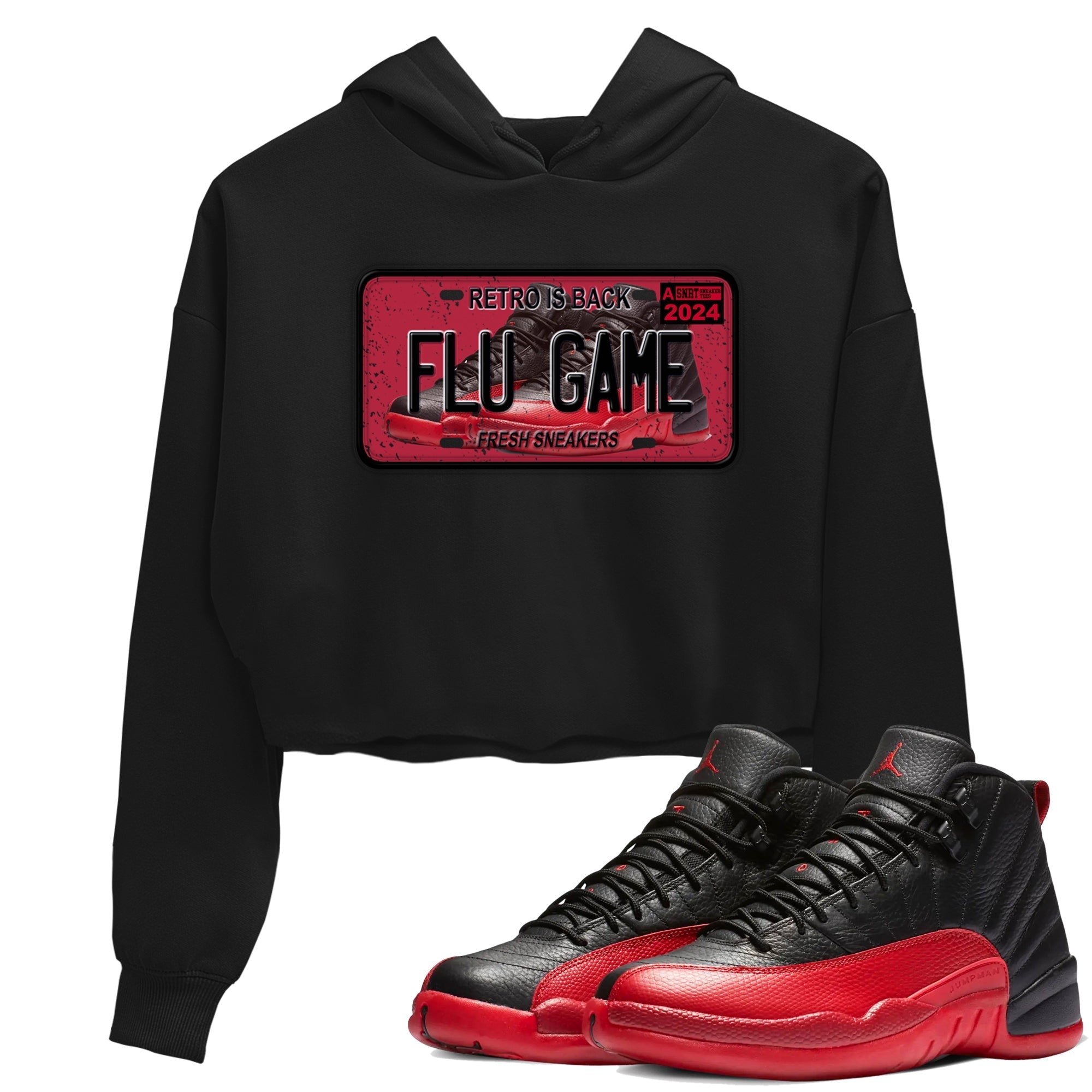 snkmatch Plate snkmatch Women's Top - Air Jordan 12 Flu Game