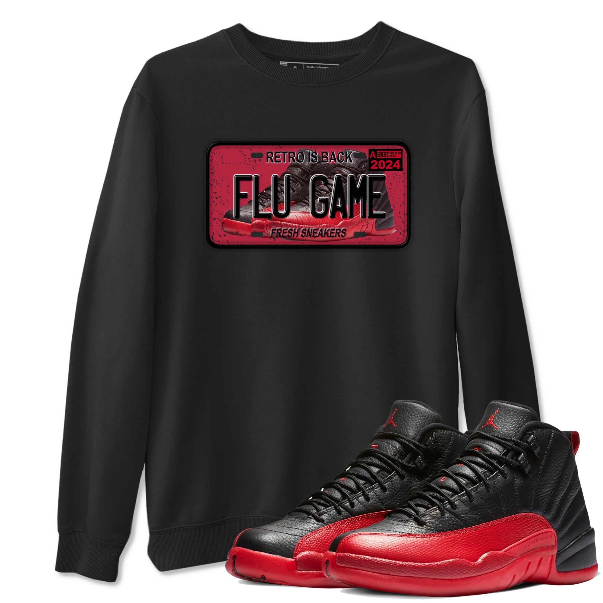 snkmatch Plate snkmatch Tees - Air Jordan 12 Flu Game