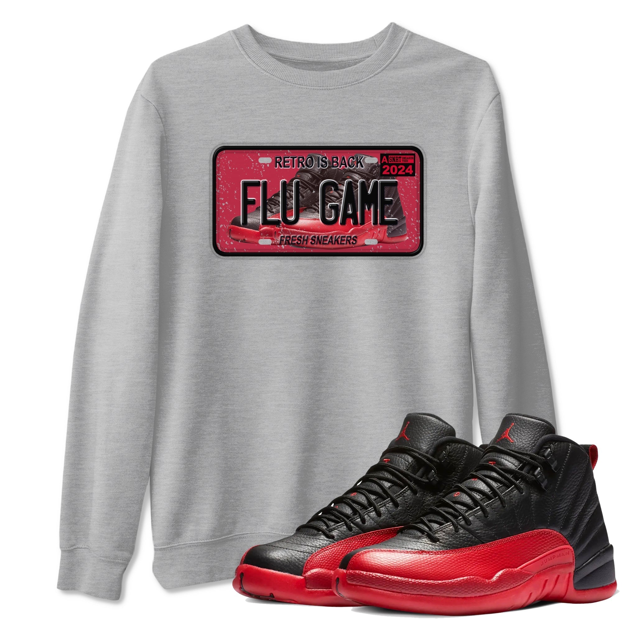 snkmatch Plate snkmatch Tees - Air Jordan 12 Flu Game