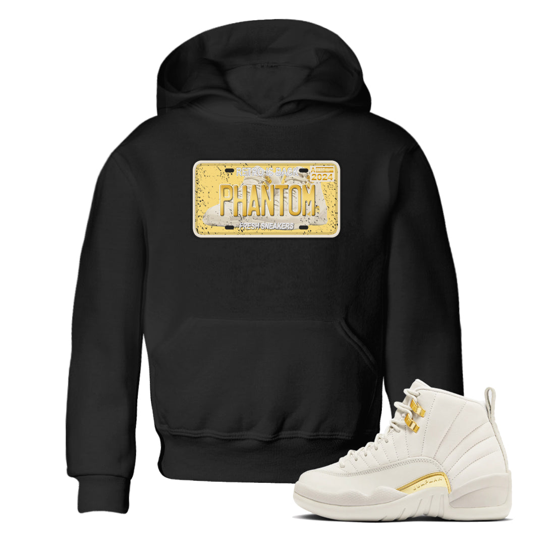 snkmatch Plate snkmatch Tees Kids - Air Jordan 12 Phantom