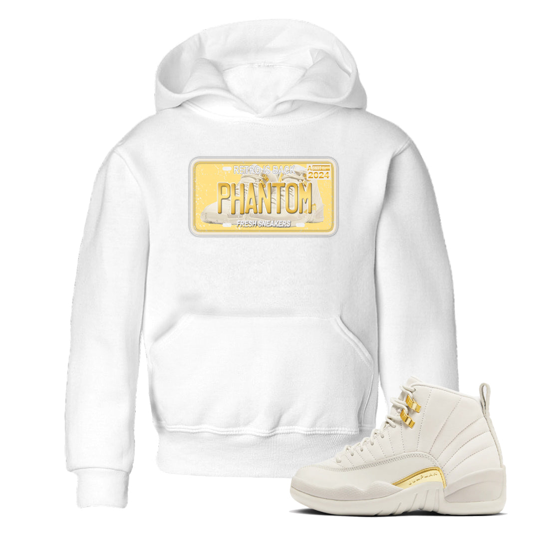 snkmatch Plate snkmatch Tees Kids - Air Jordan 12 Phantom