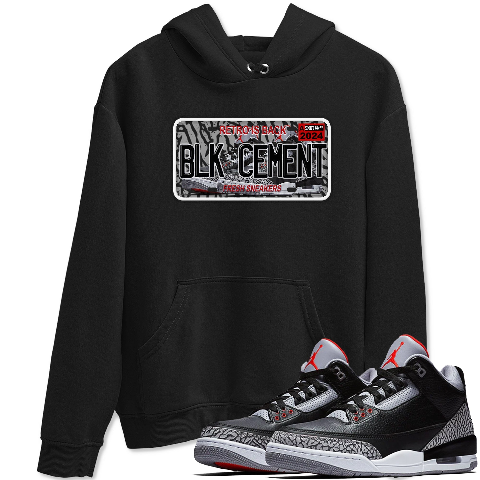 snkmatch Plate snkmatch Tees - Air Jordan 3 Black Cement
