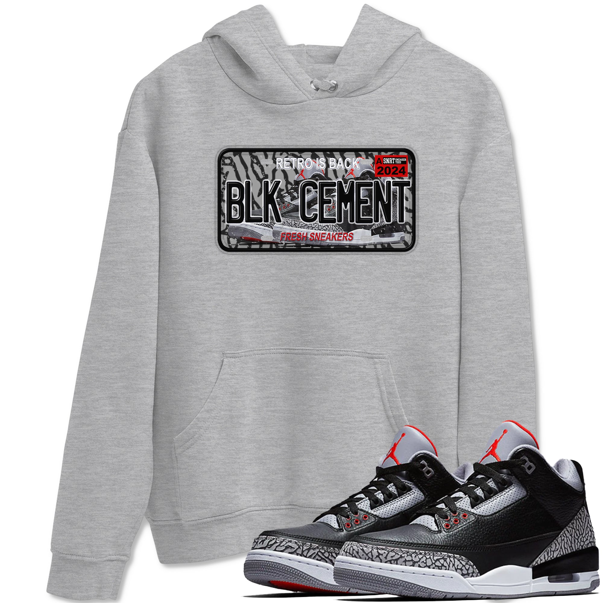snkmatch Plate snkmatch Tees - Air Jordan 3 Black Cement