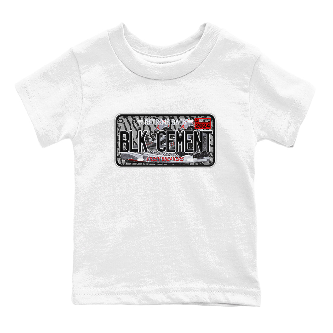 snkmatch Plate snkmatch Tees Kids - Air Jordan 3 Black Cement
