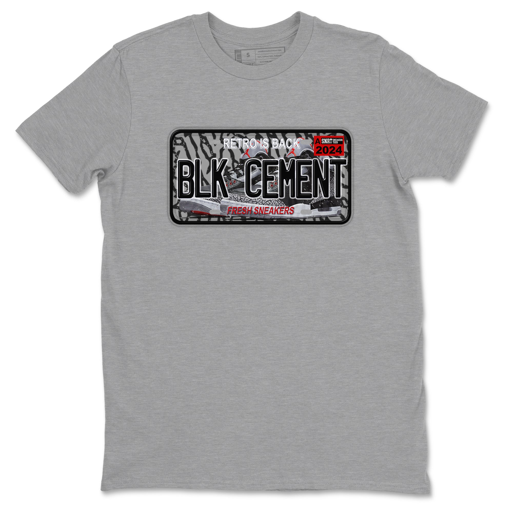 snkmatch Plate snkmatch Tees - Air Jordan 3 Black Cement