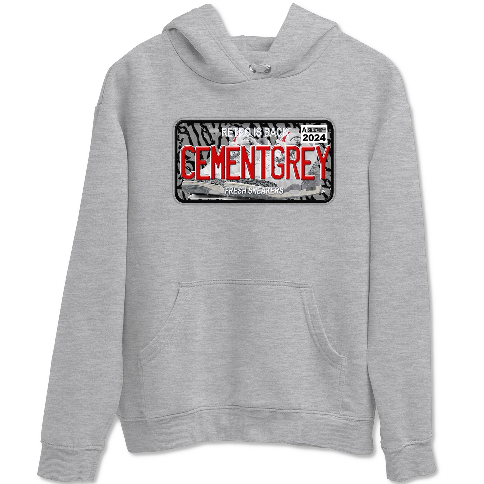 snkmatch Plate snkmatch Tees - Air Jordan 3 Cement Grey