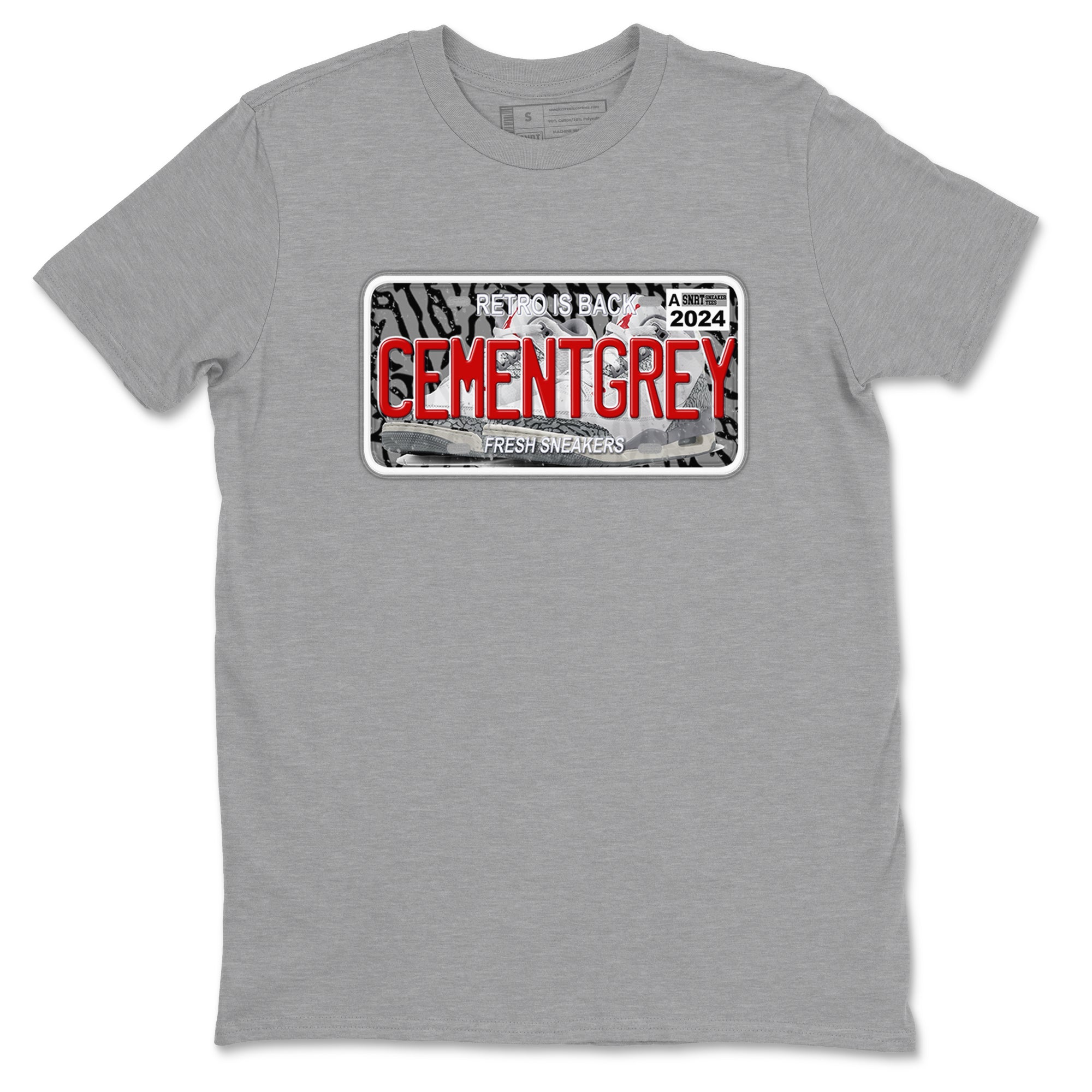 snkmatch Plate snkmatch Tees - Air Jordan 3 Cement Grey
