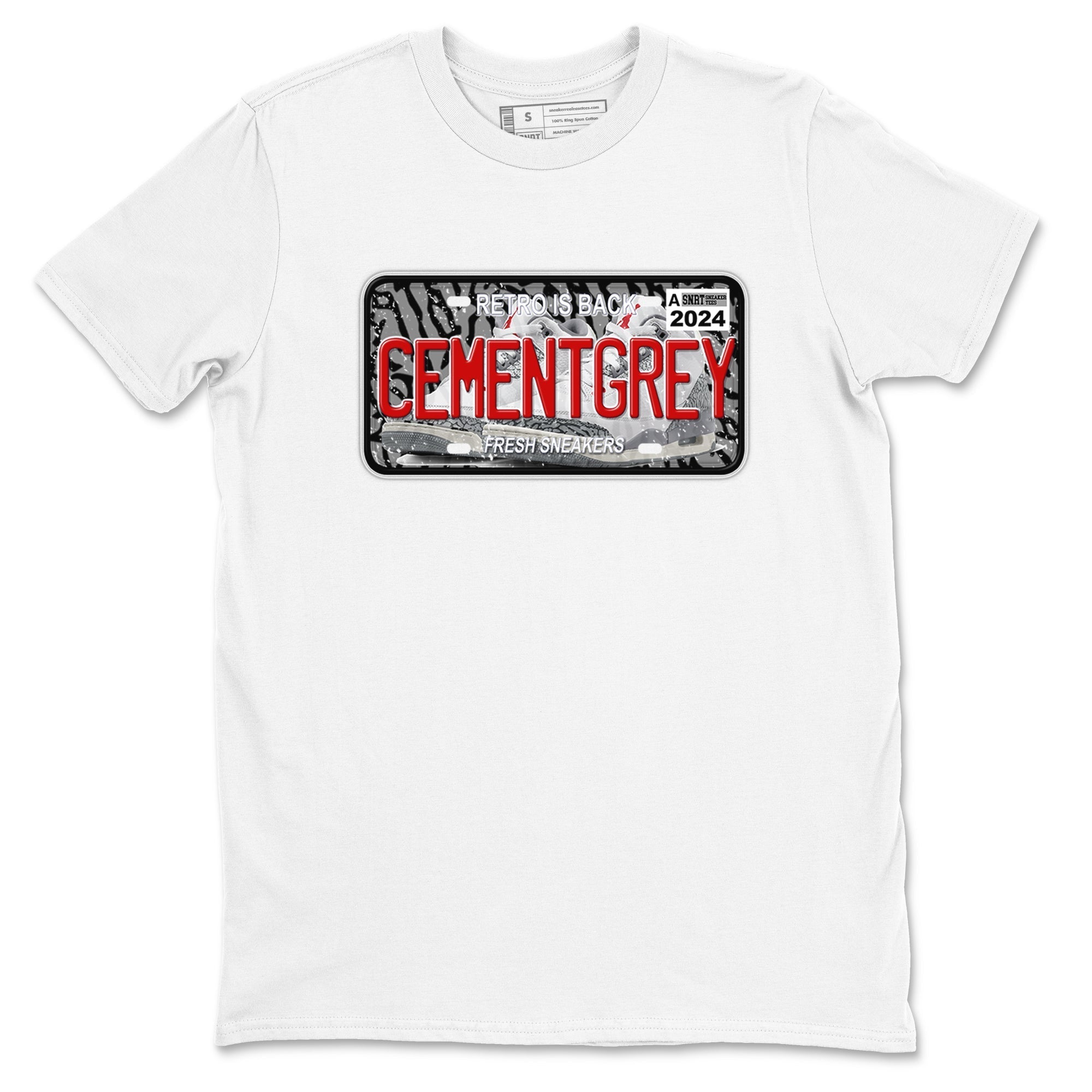 snkmatch Plate snkmatch Tees - Air Jordan 3 Cement Grey